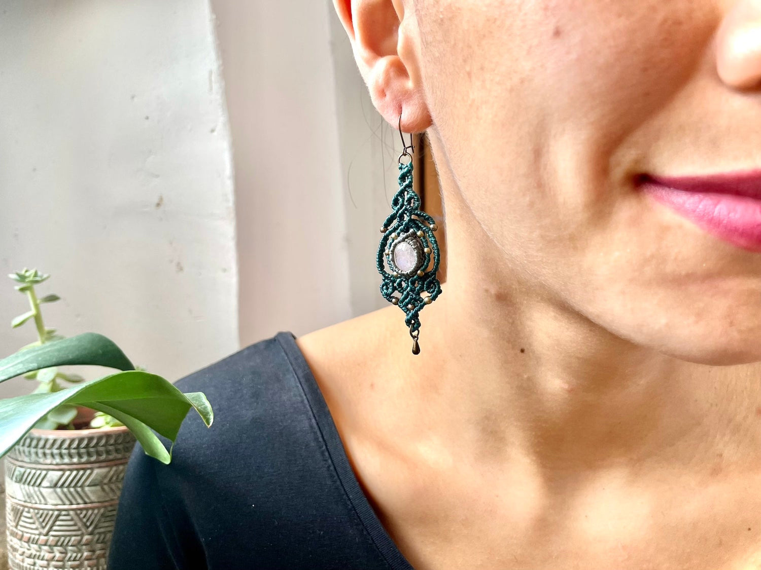 Pendientes de macramé