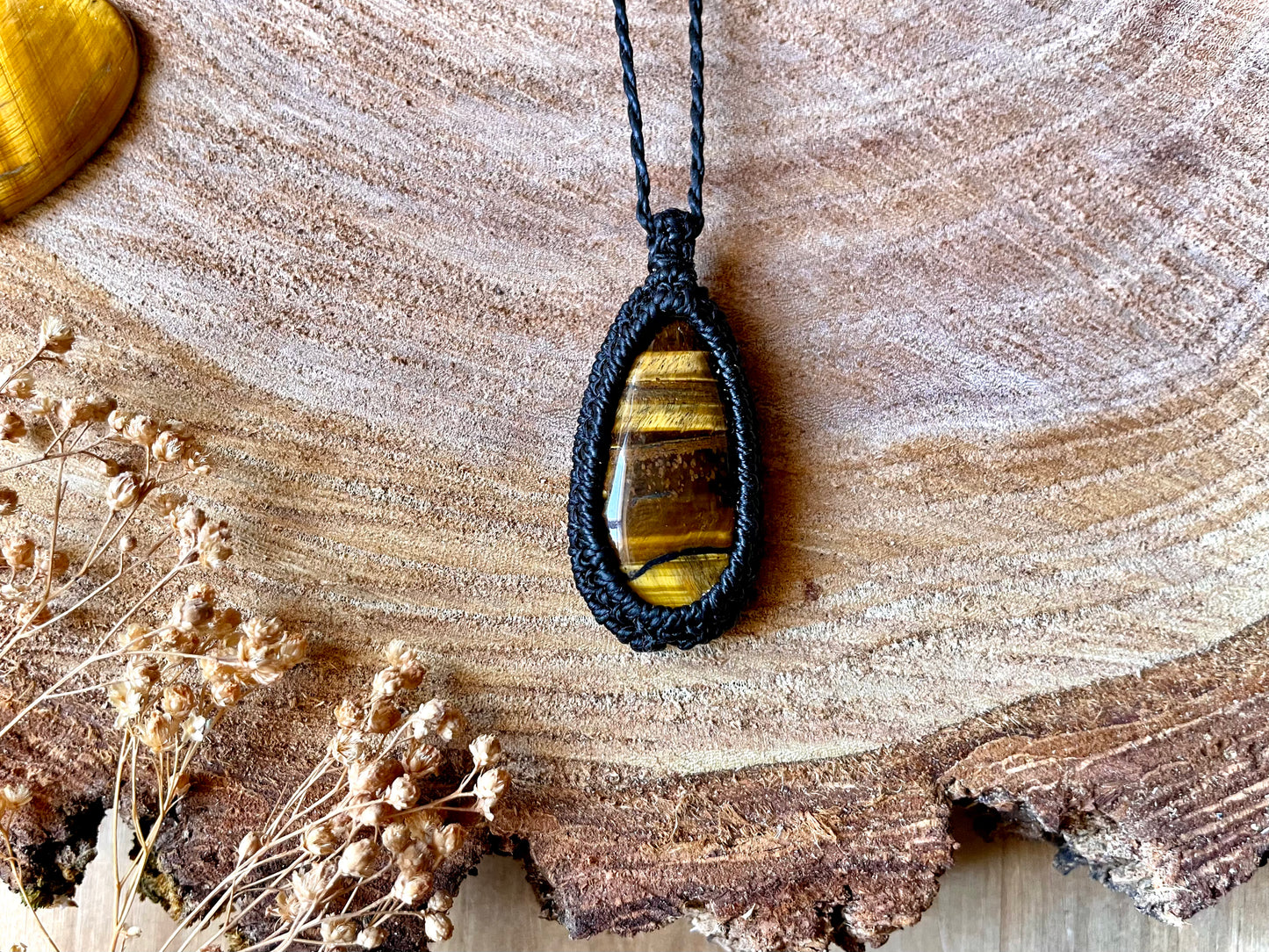 Colgante sencillo de ojo de tigre