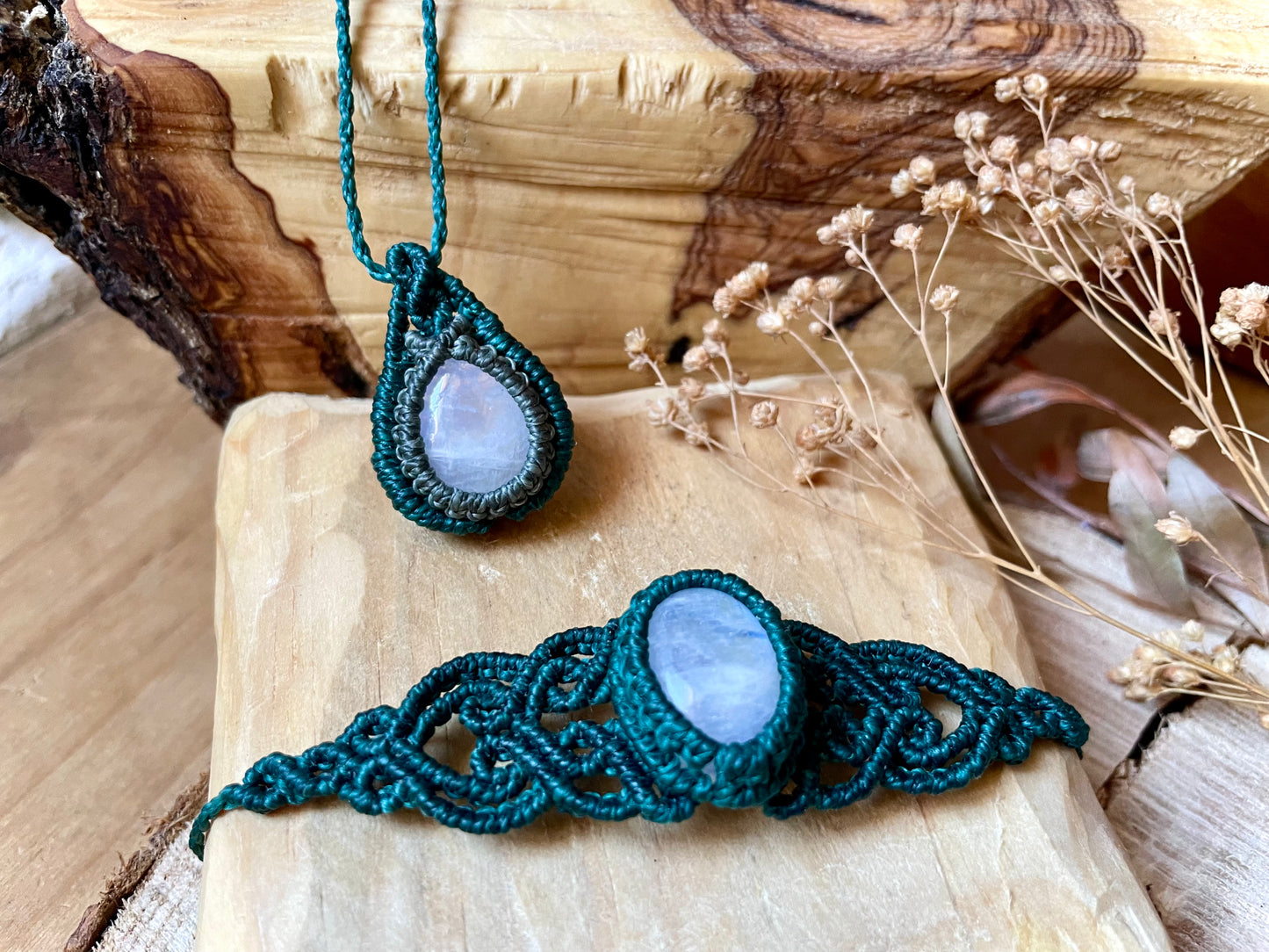 Conjunto con piedra de luna