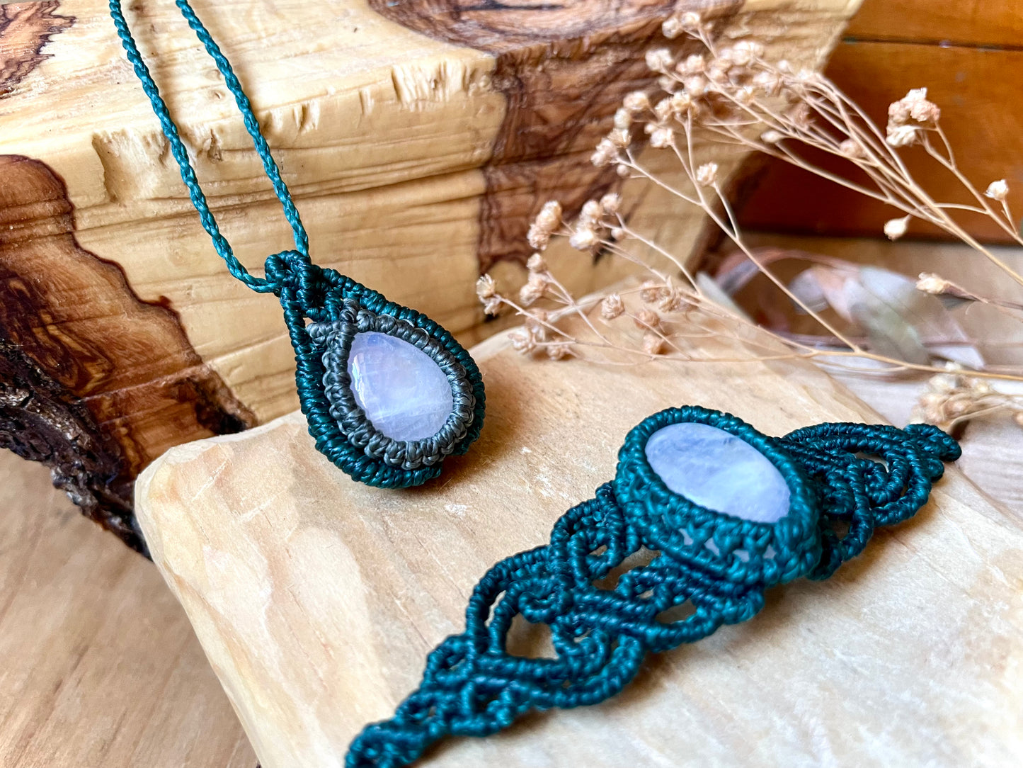 Conjunto con piedra de luna