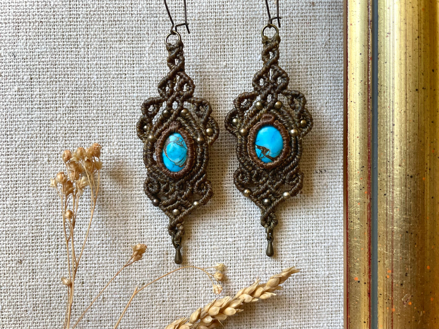 Pendientes con turquesa