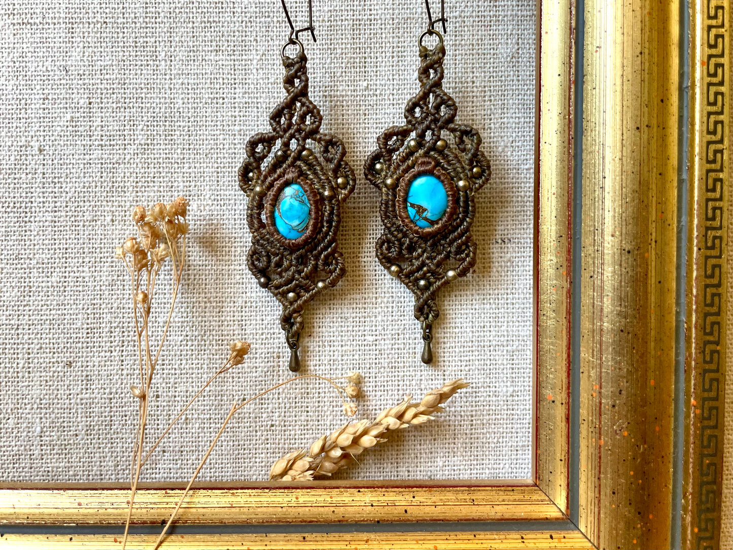 Pendientes con turquesa