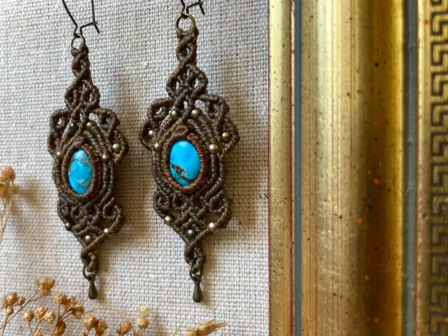 Pendientes con turquesa