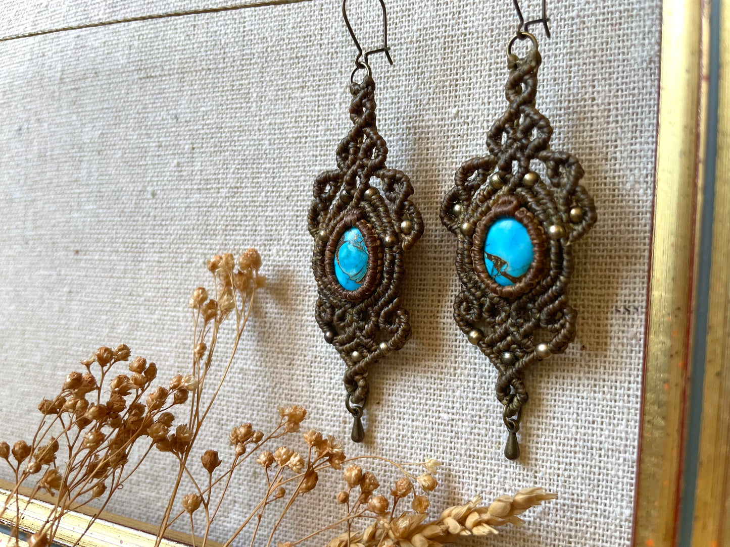 Pendientes con turquesa