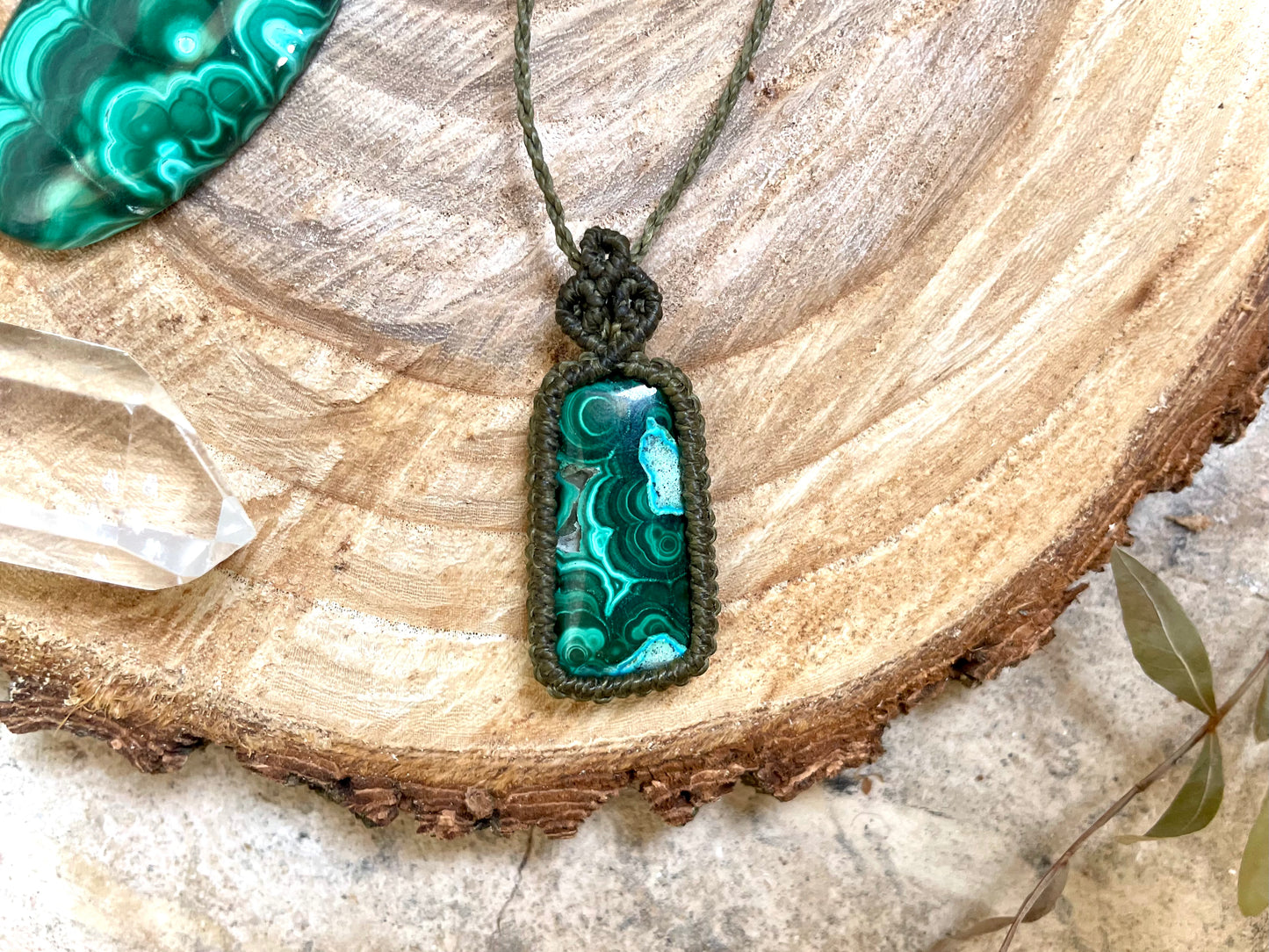 Rectangular con malaquita