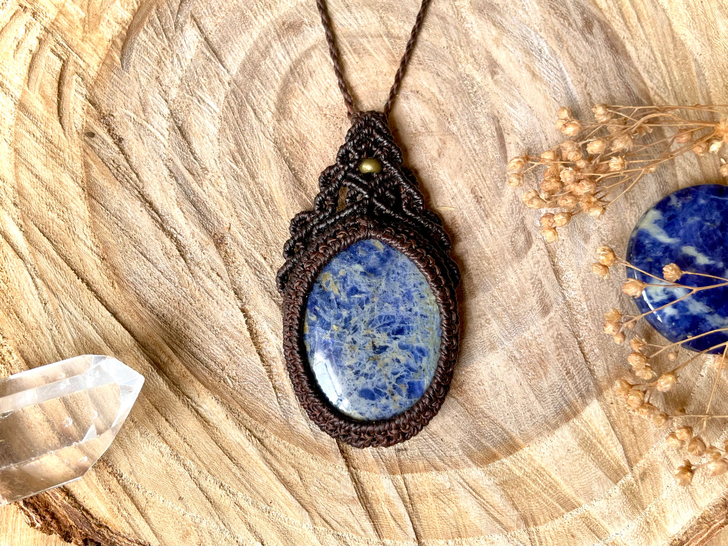 Colgante con piedra Sodalita