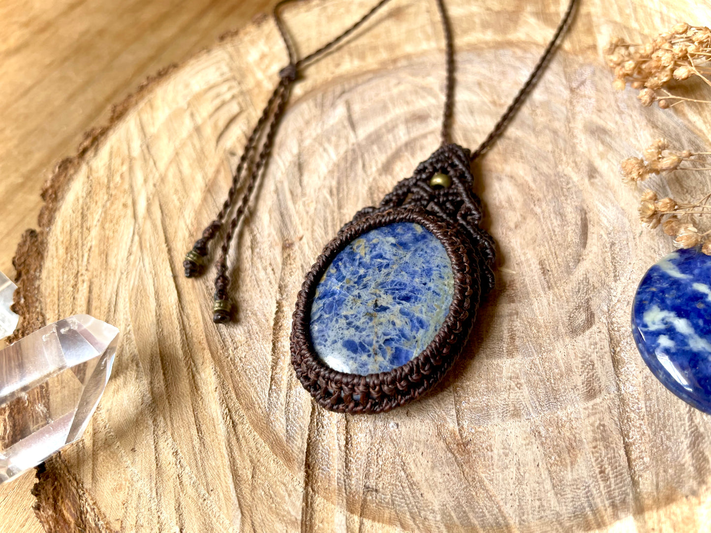 Colgante con piedra Sodalita