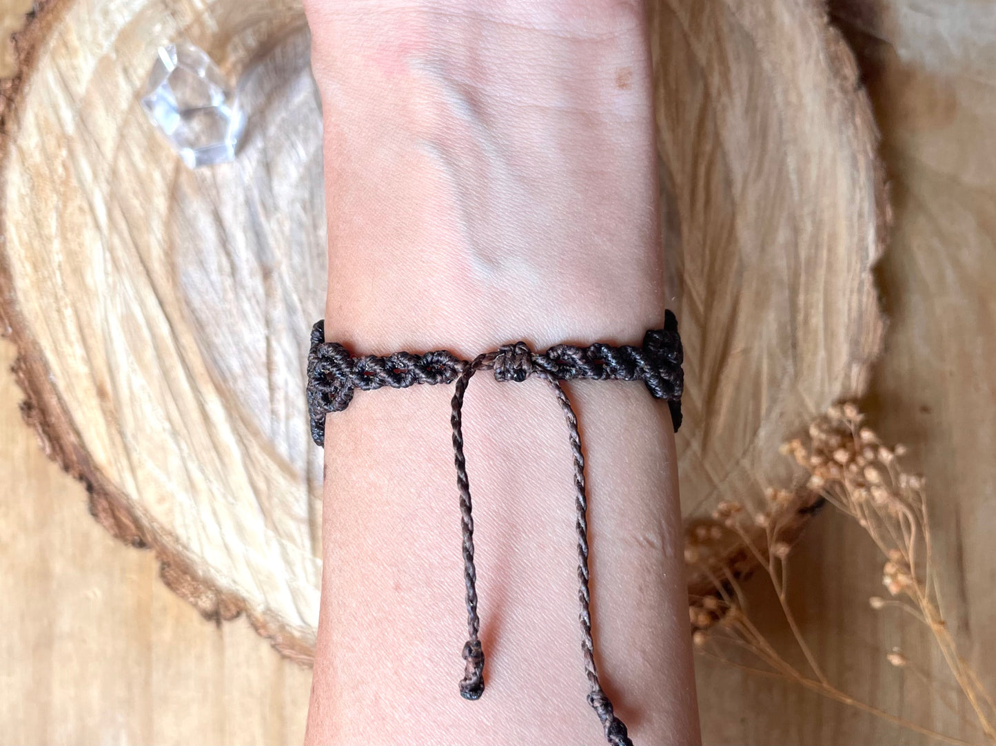 Brazalete de cuarzo rosa