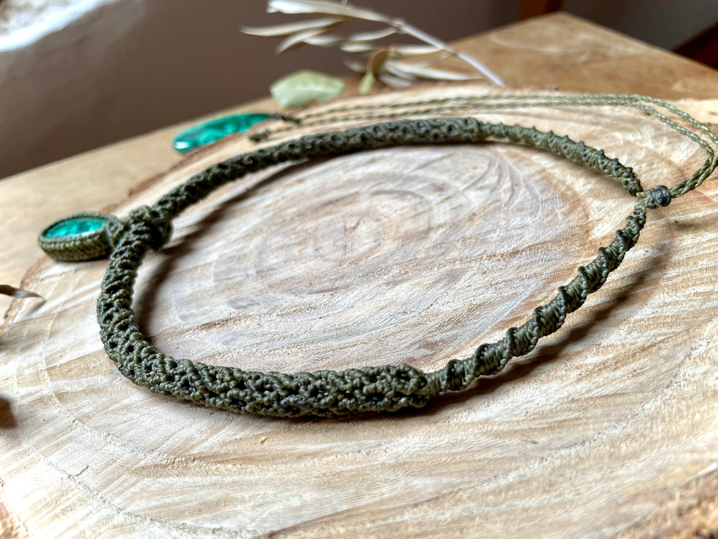 Collar-gargantilla con Malaquita