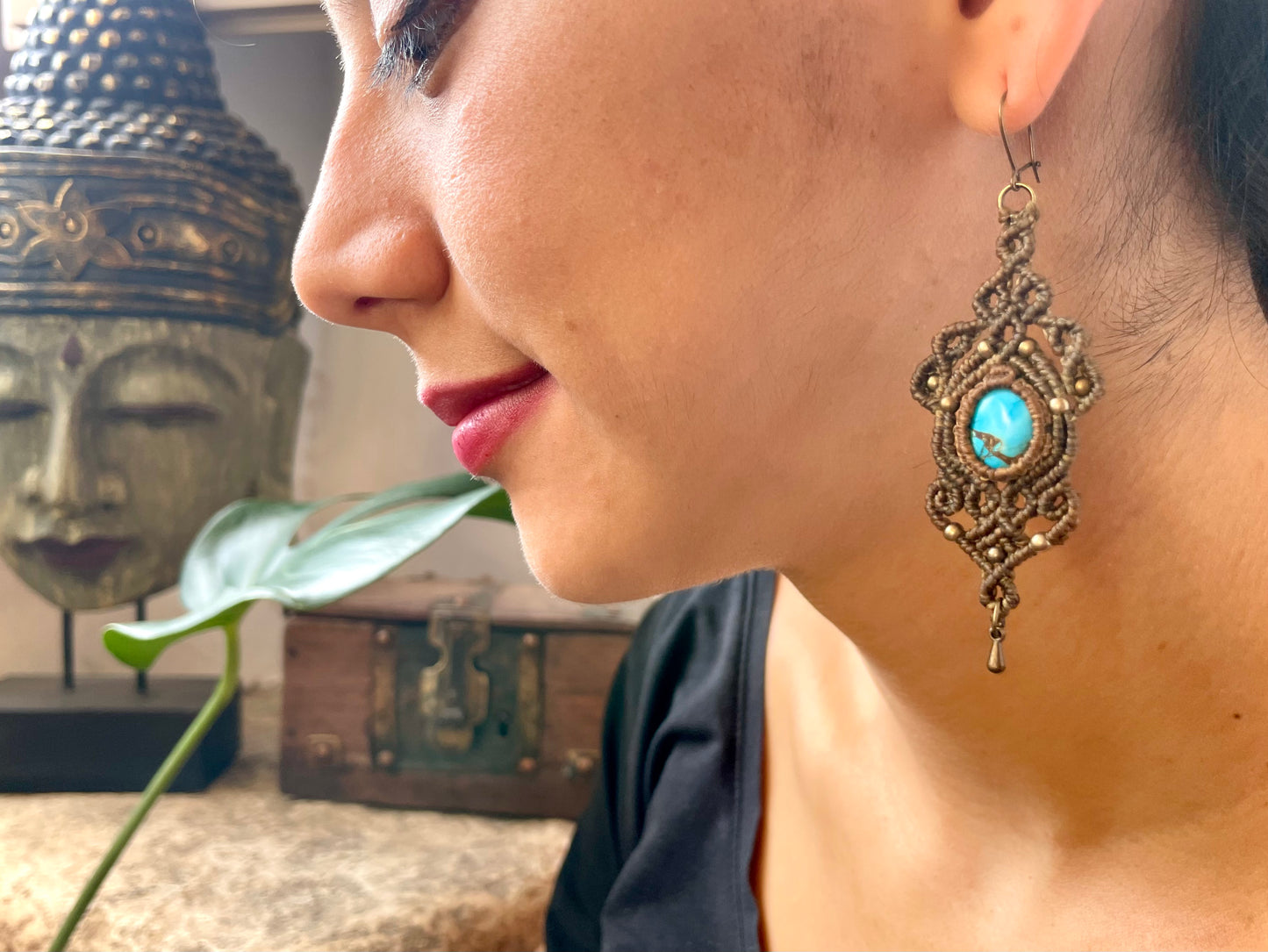 Pendientes con turquesa