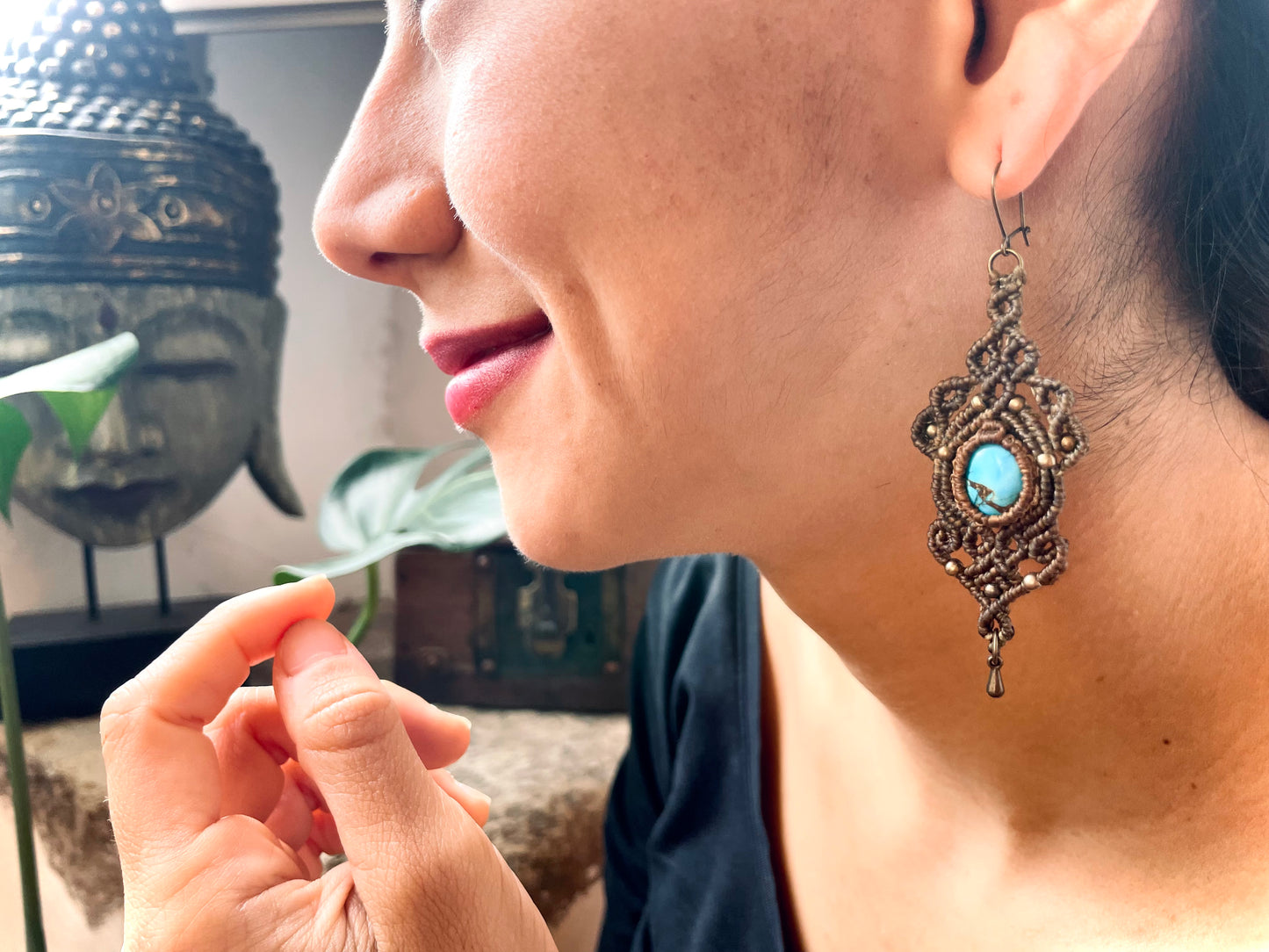 Pendientes con turquesa