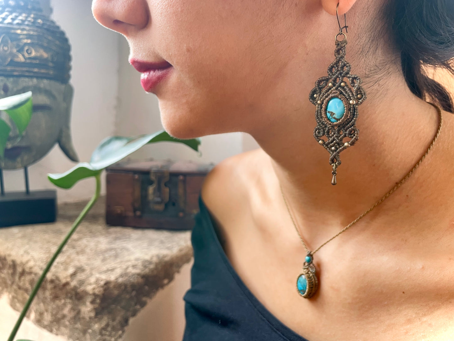 Pendientes con turquesa