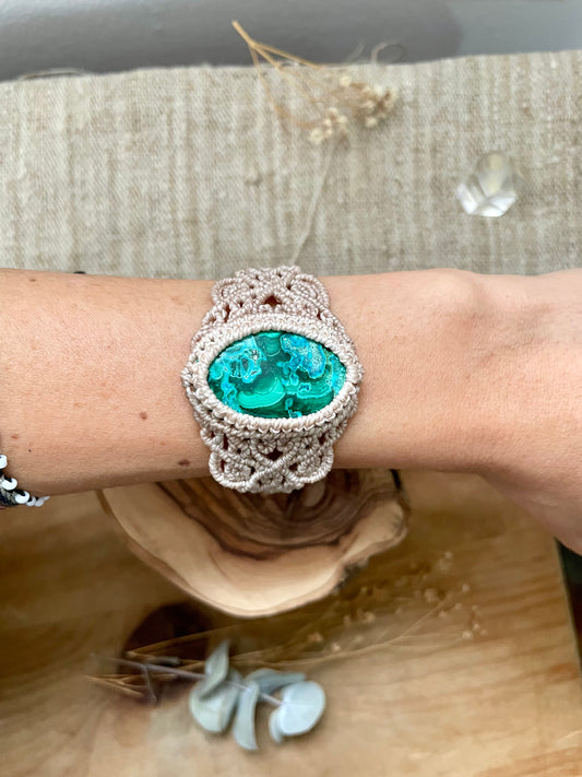 Pulsera con malaquita