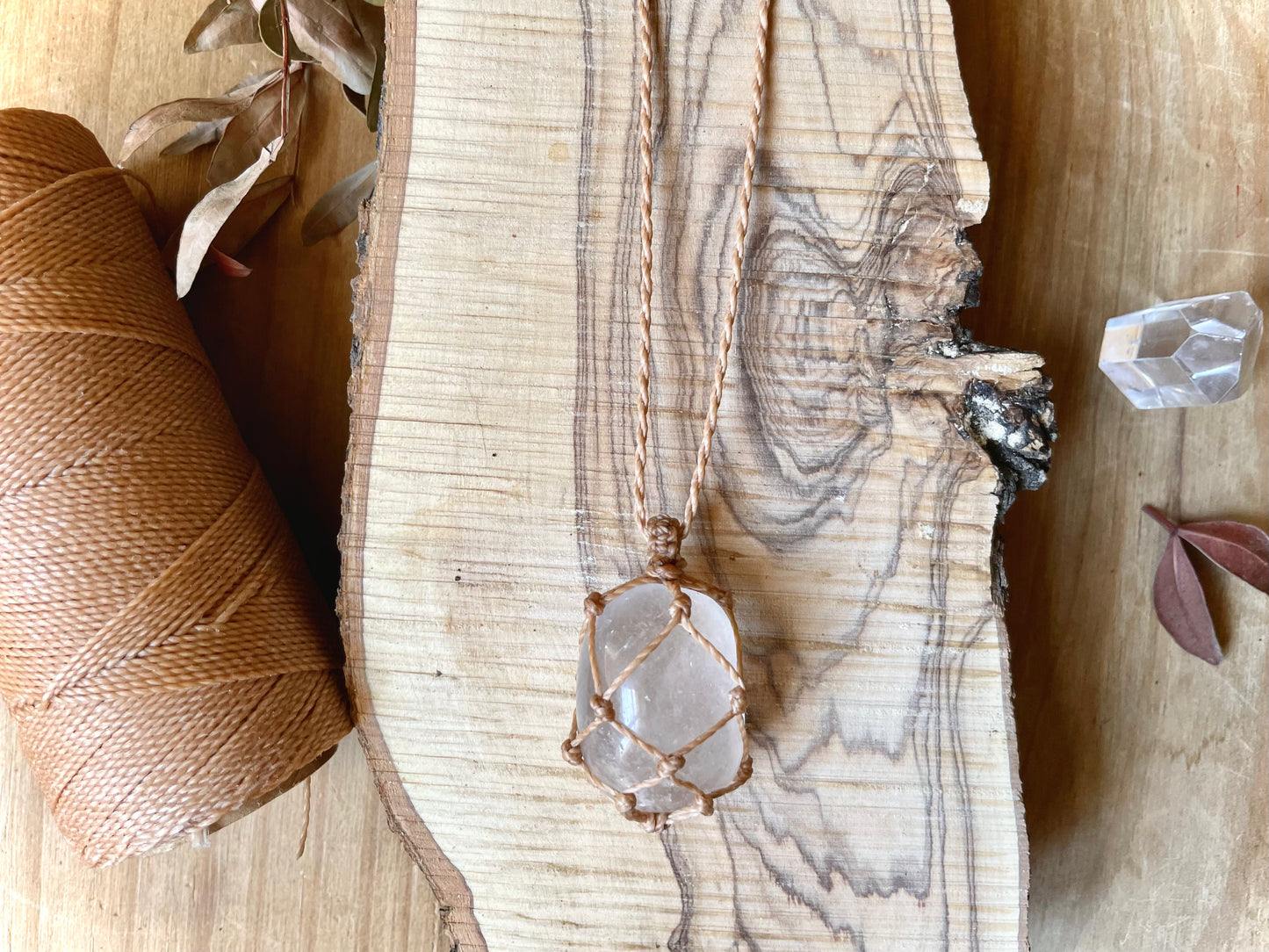 Péndulos de cuarzo transparente