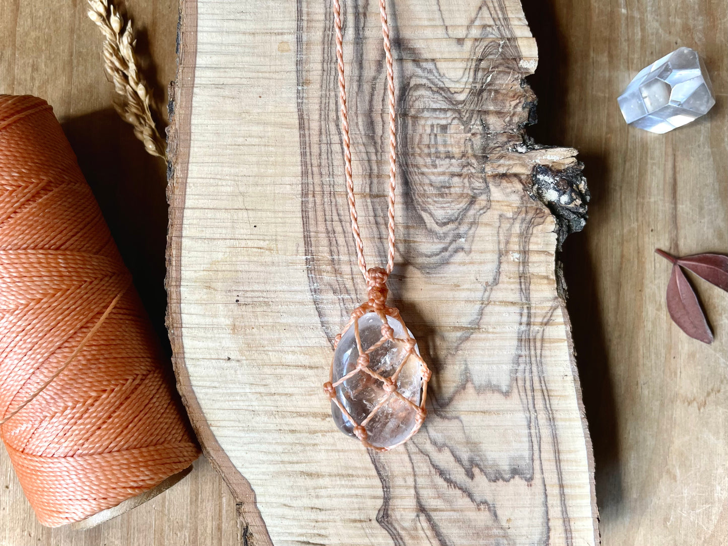 Péndulos de cuarzo transparente