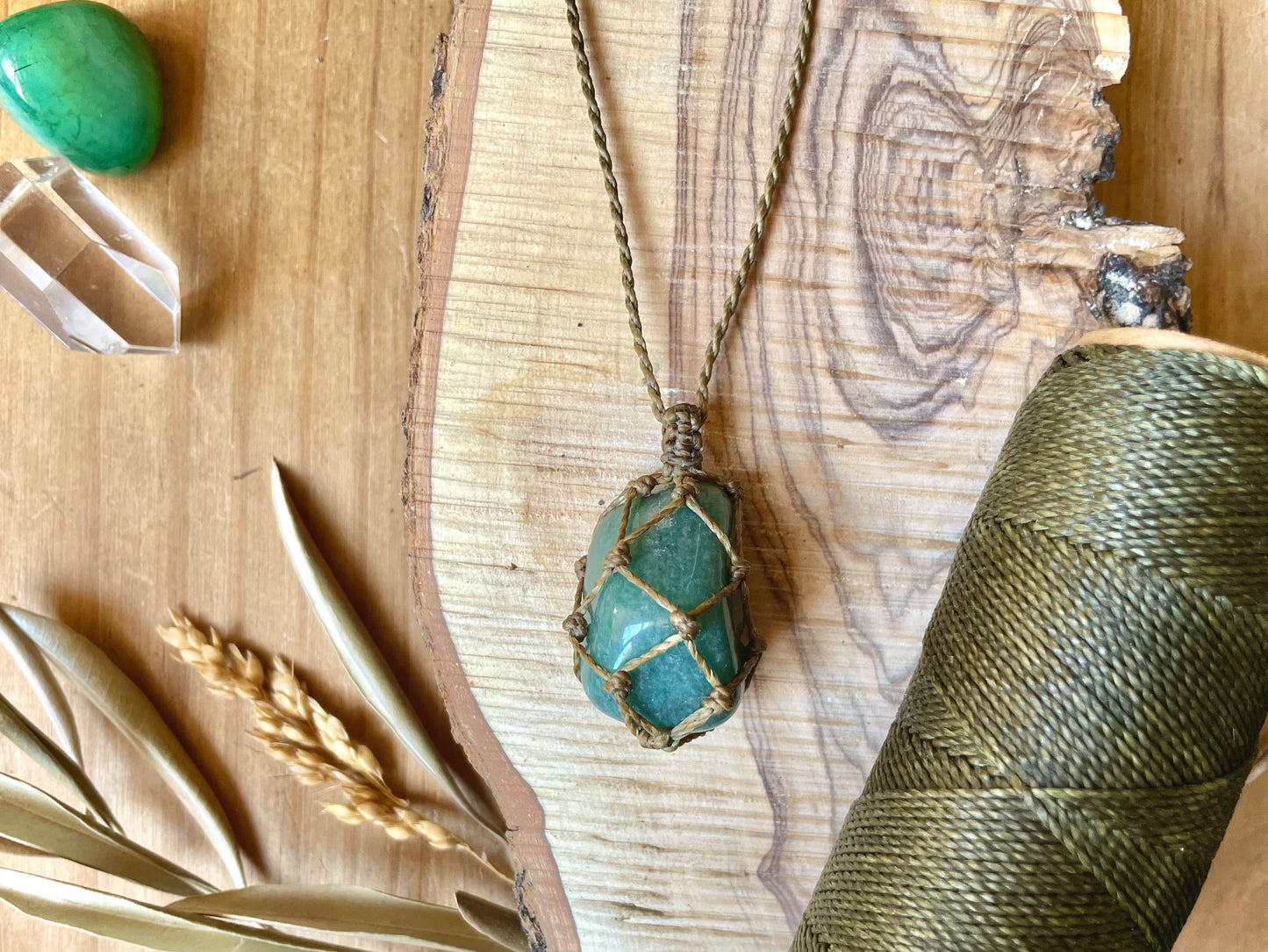 Péndulos de cuarzo verde