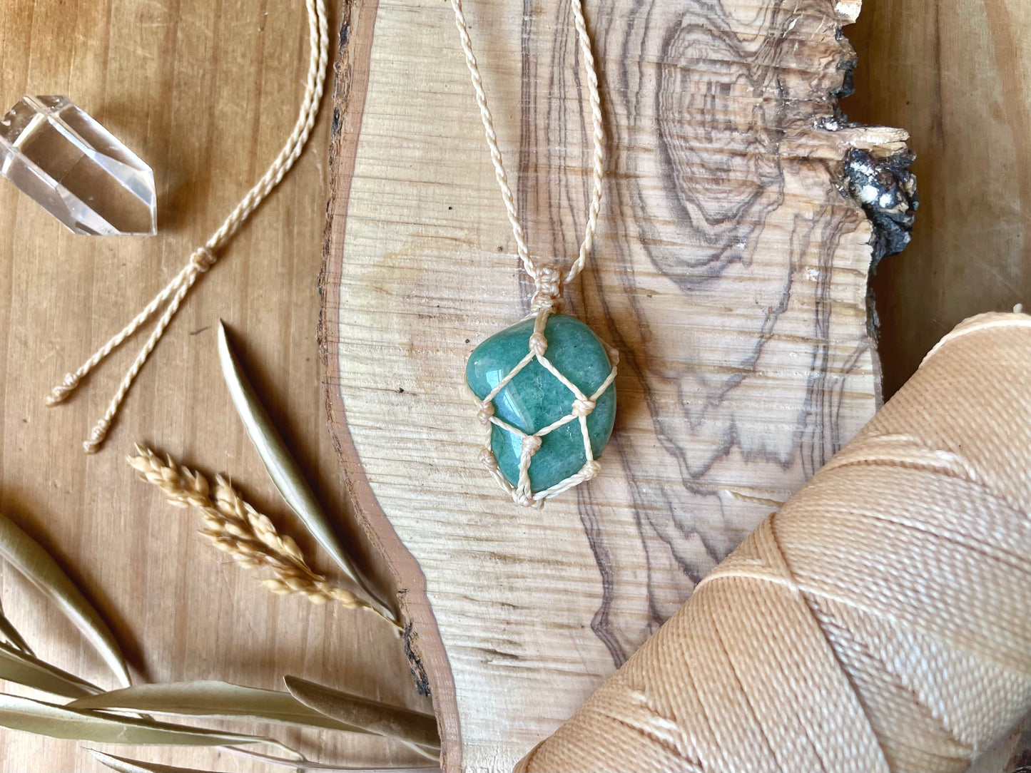 Péndulos de cuarzo verde