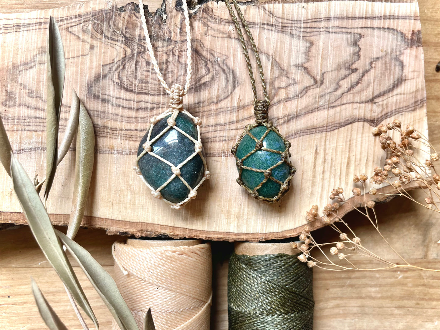 Péndulos de Ágata Musgo