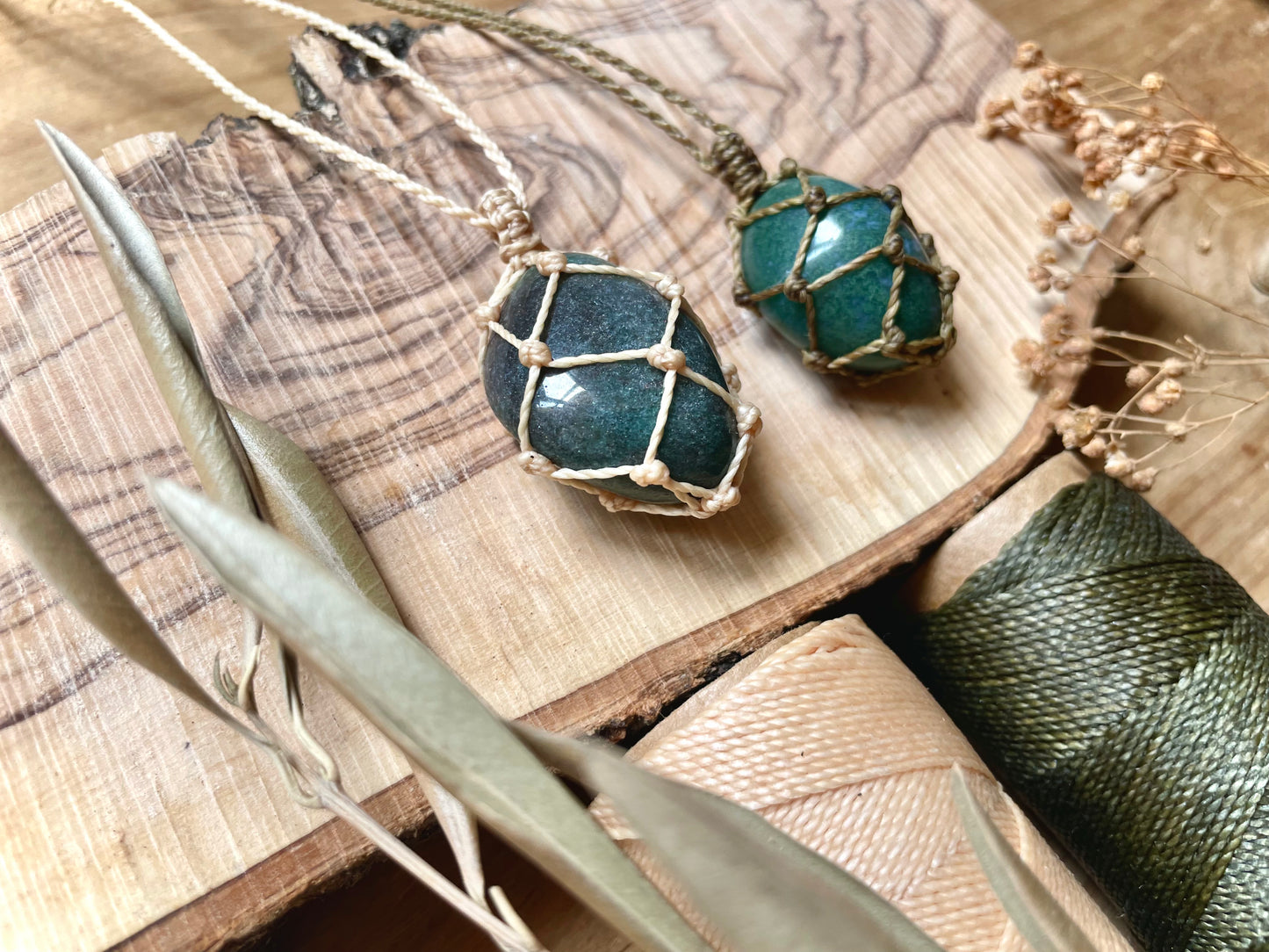 Péndulos de Ágata Musgo