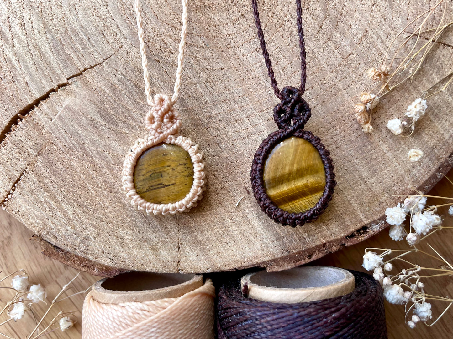 Colgantes con ojo de tigre