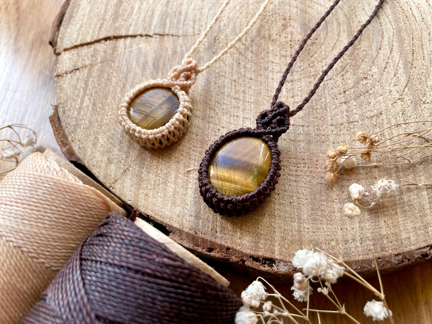 Colgantes con ojo de tigre