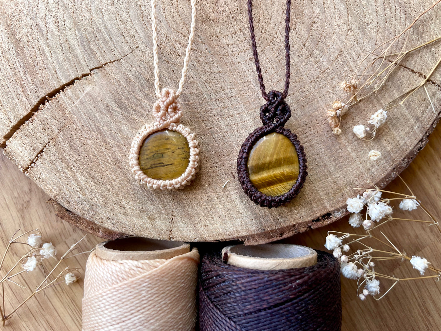 Colgantes con ojo de tigre