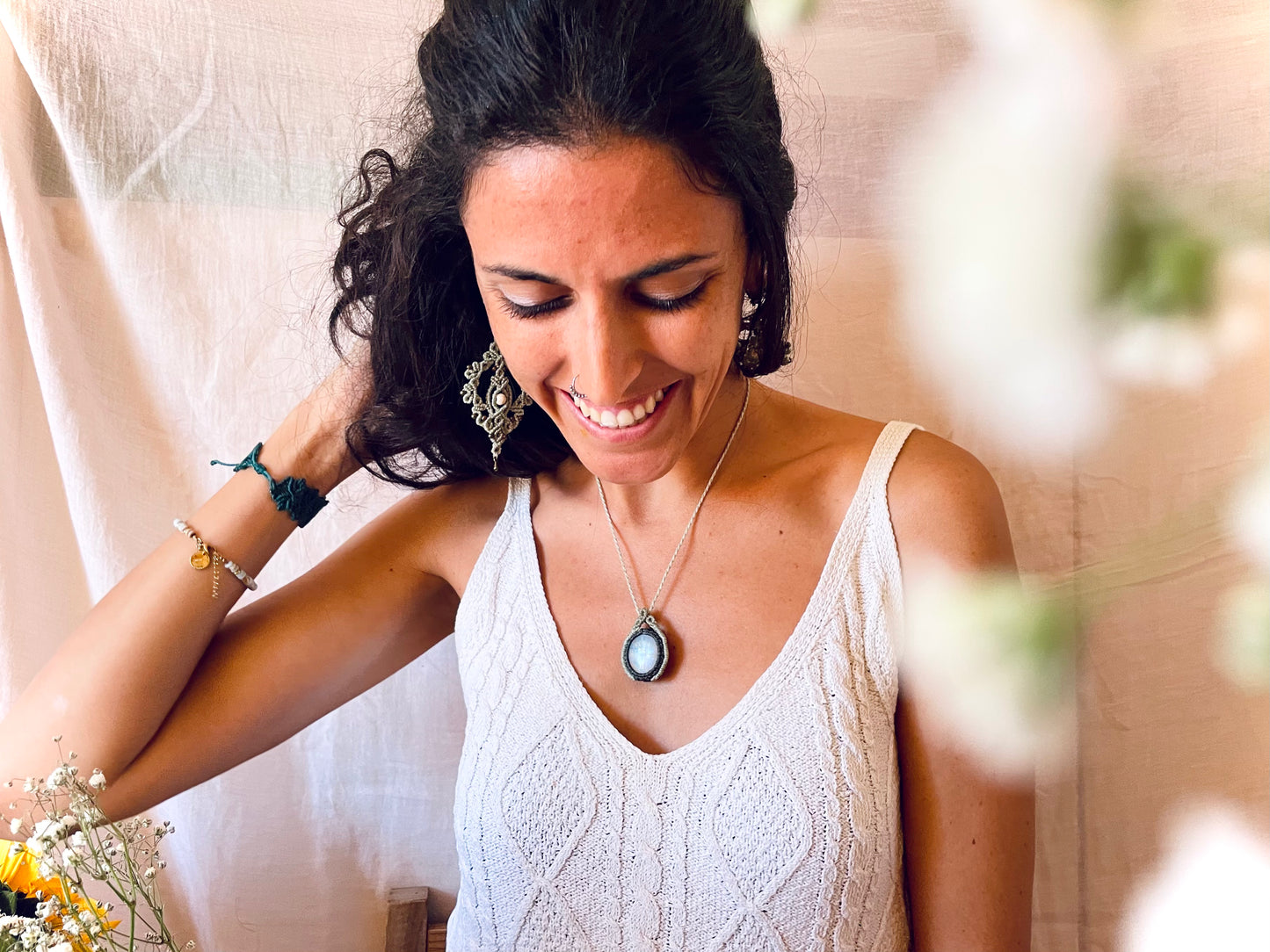 Colgante de piedra luna