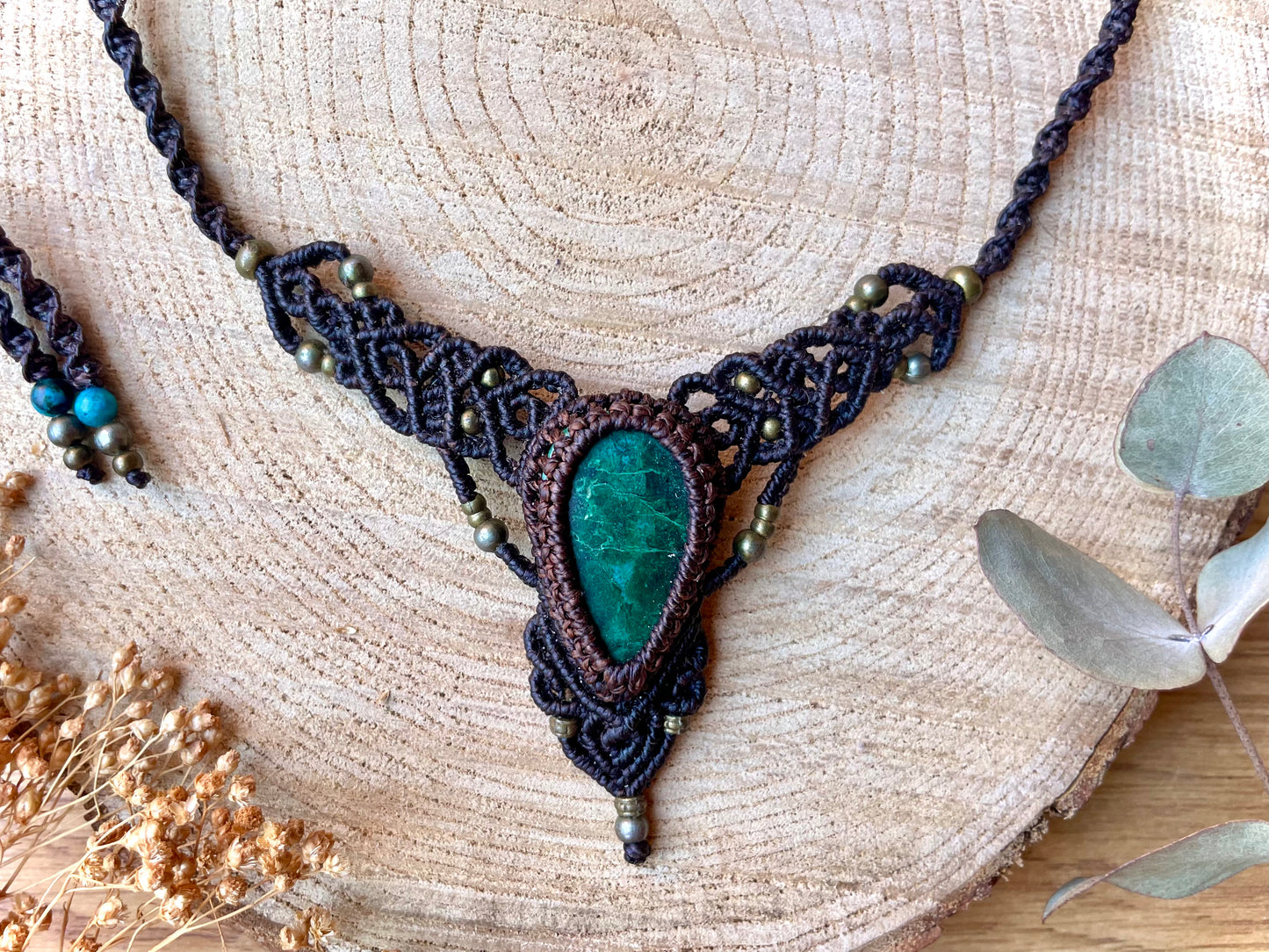 Gargantilla de crisocola de segunda mano