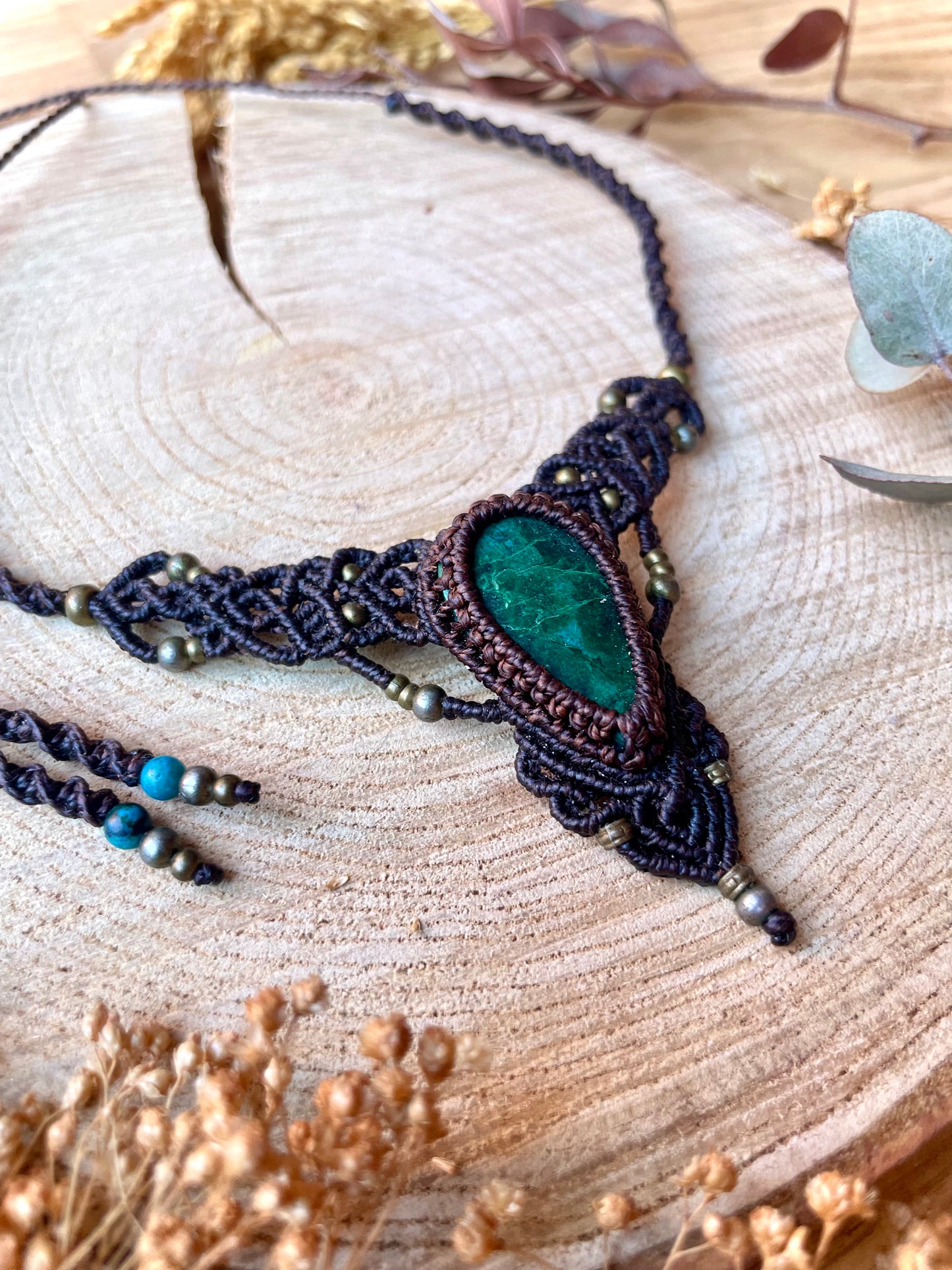 Gargantilla de crisocola de segunda mano