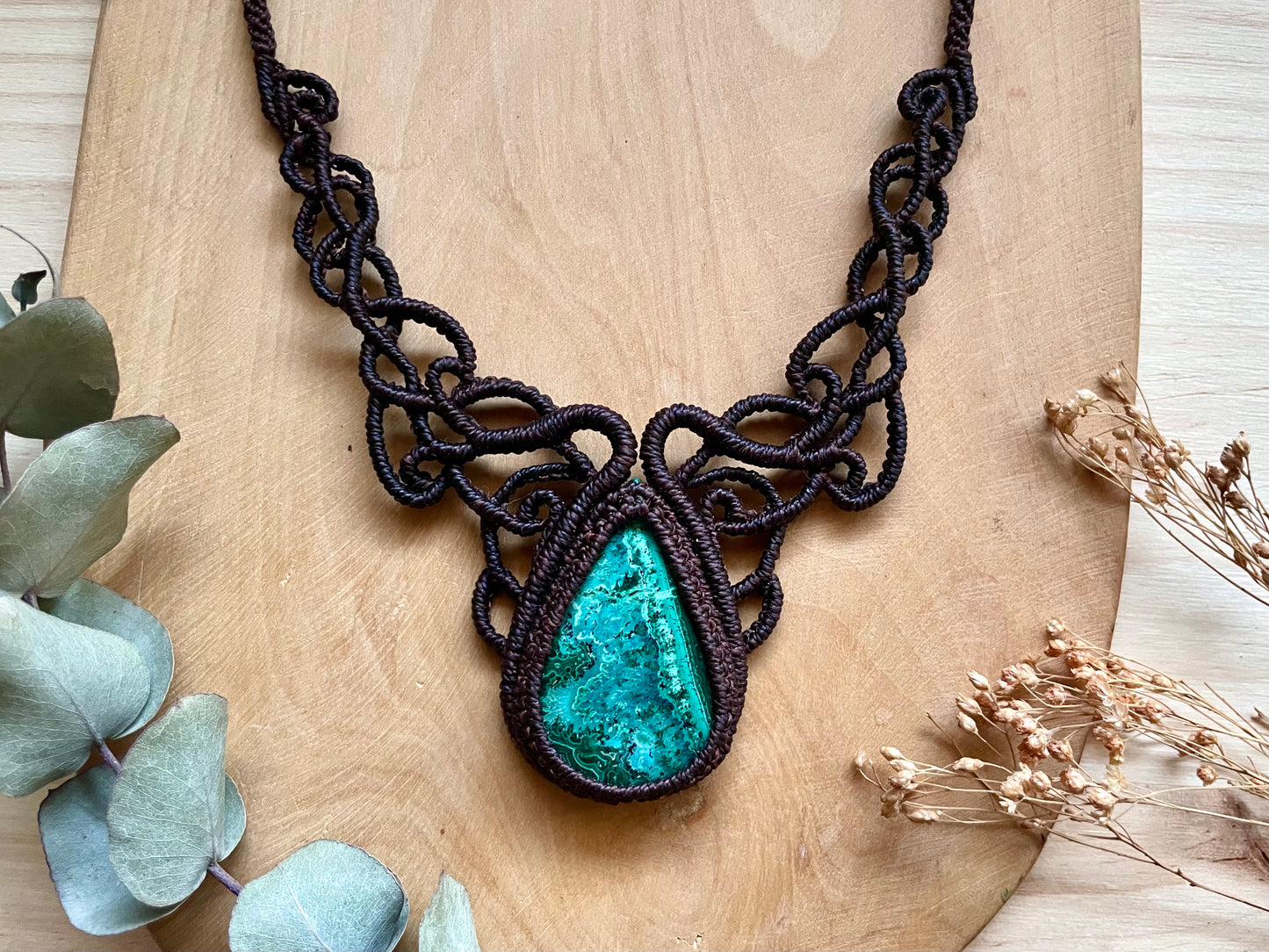 Collar 'Raíces' con crisocola