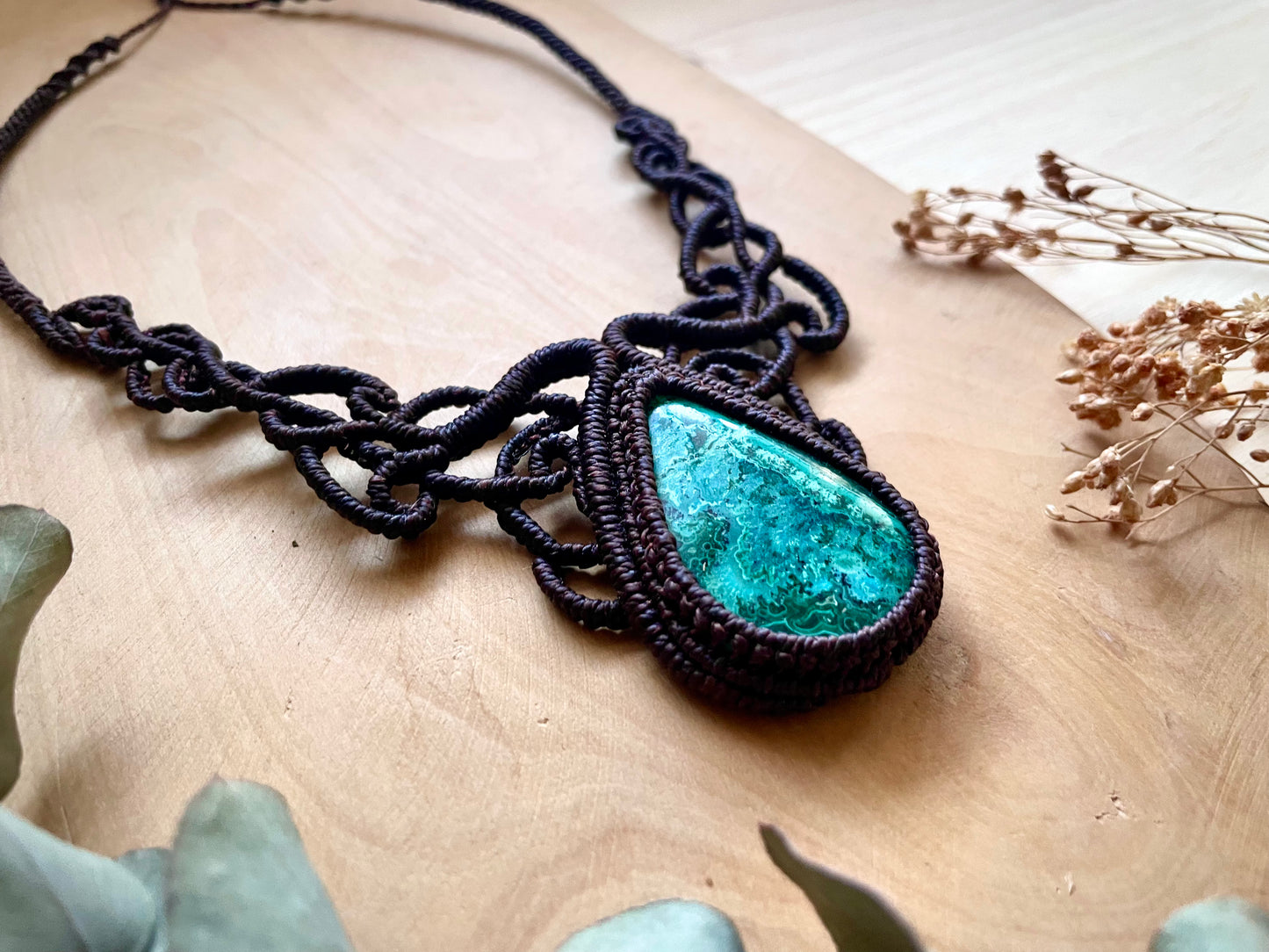 Collar 'Raíces' con crisocola