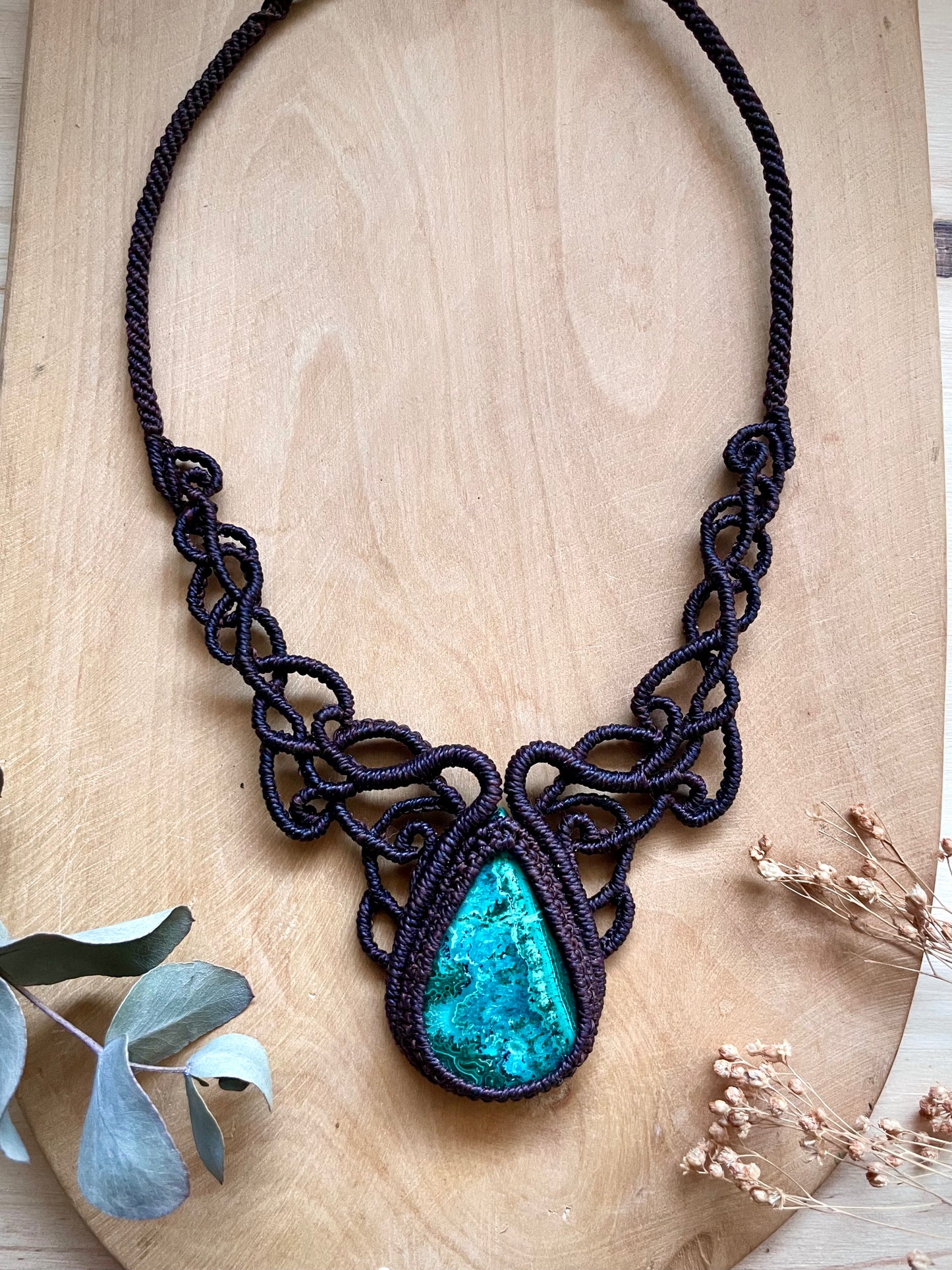 Collar 'Raíces' con crisocola