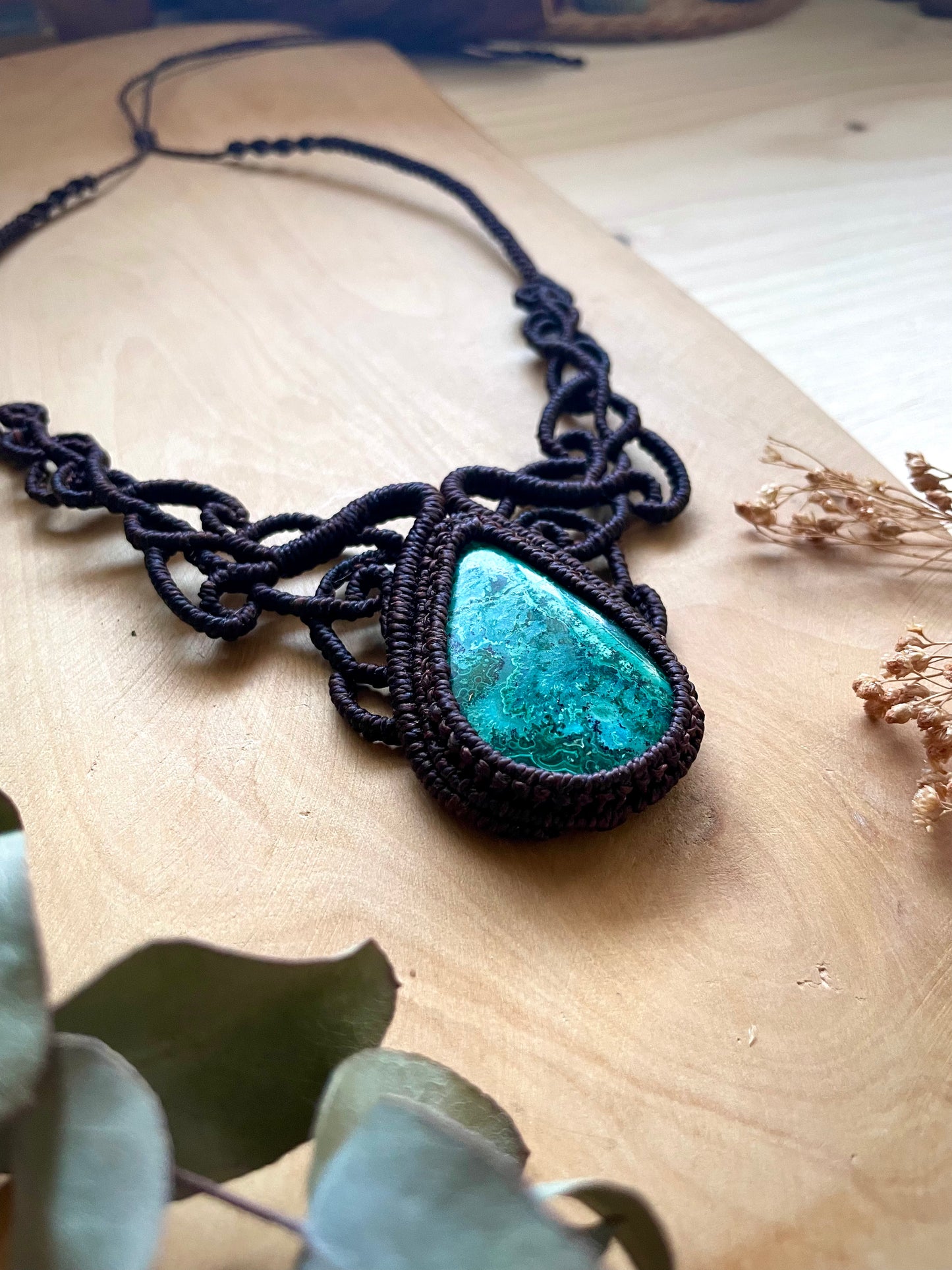 Collar 'Raíces' con crisocola