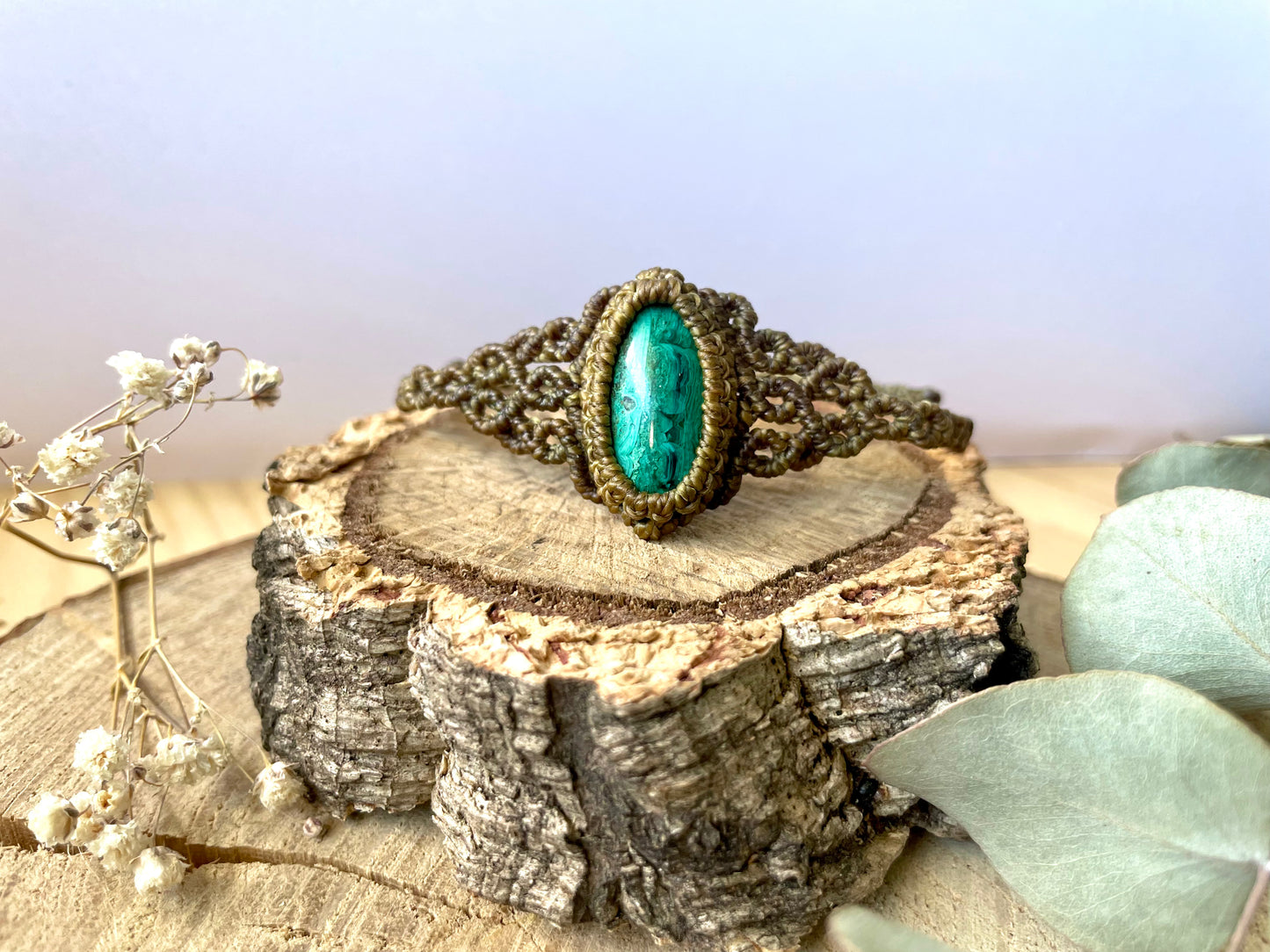 Pulsera con malaquita