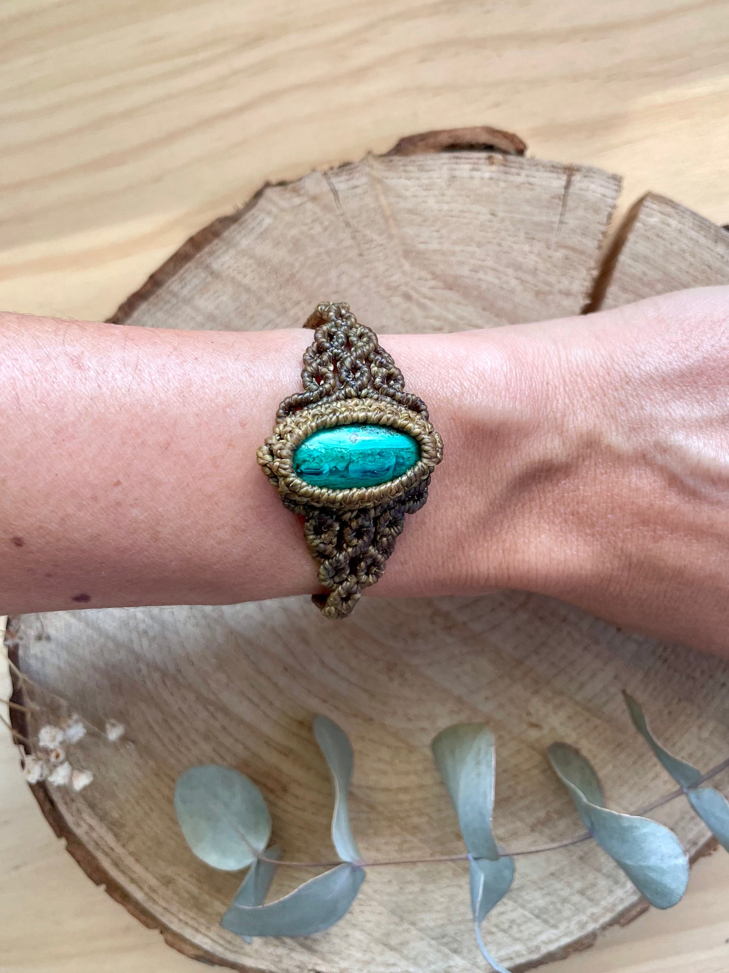 Pulsera con malaquita