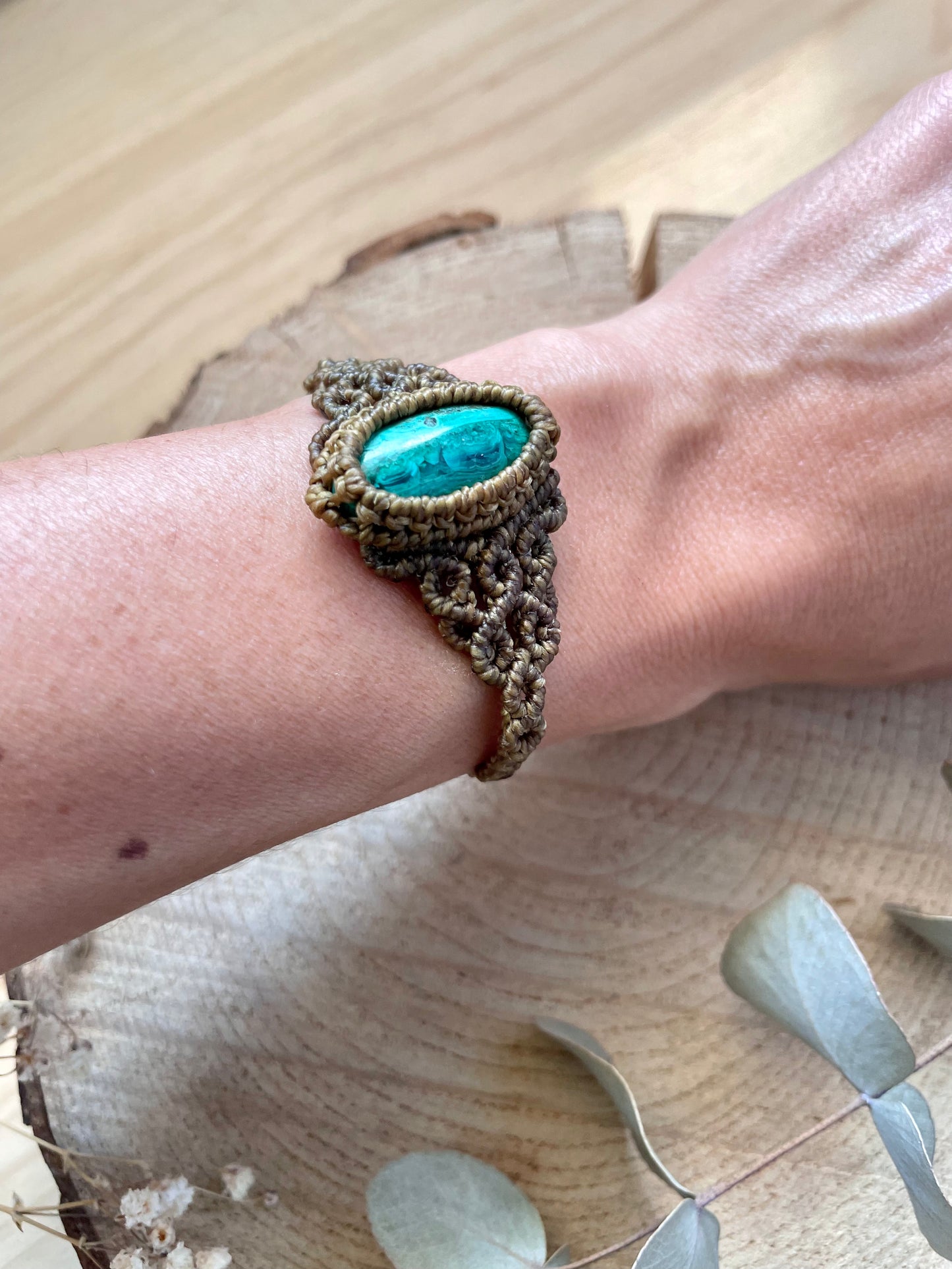 Pulsera con malaquita