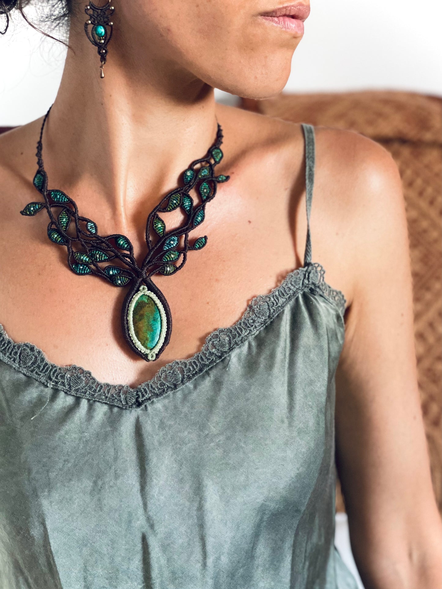 Collar 'Pachamama' con Crisocola