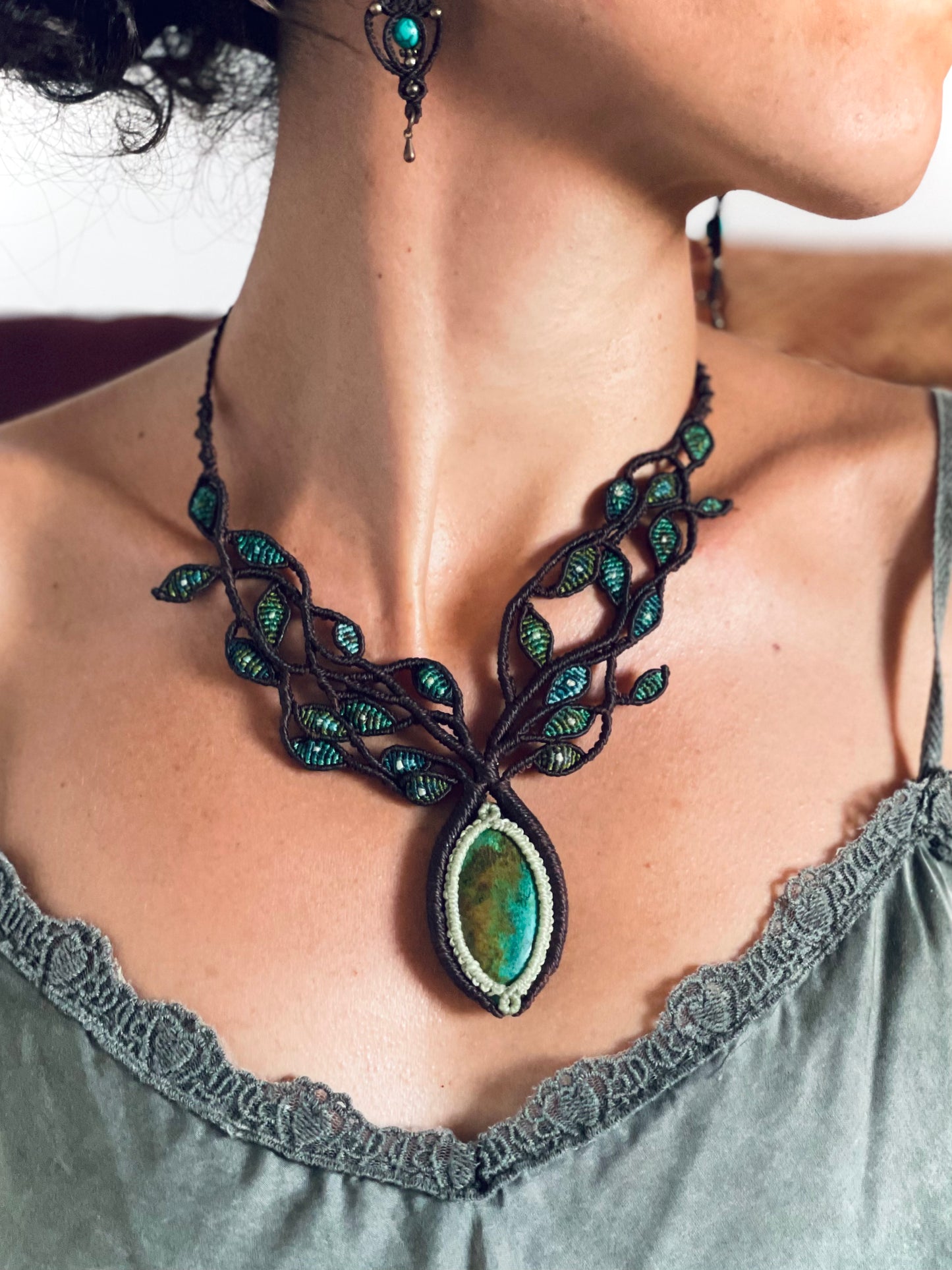 Collar 'Pachamama' con Crisocola