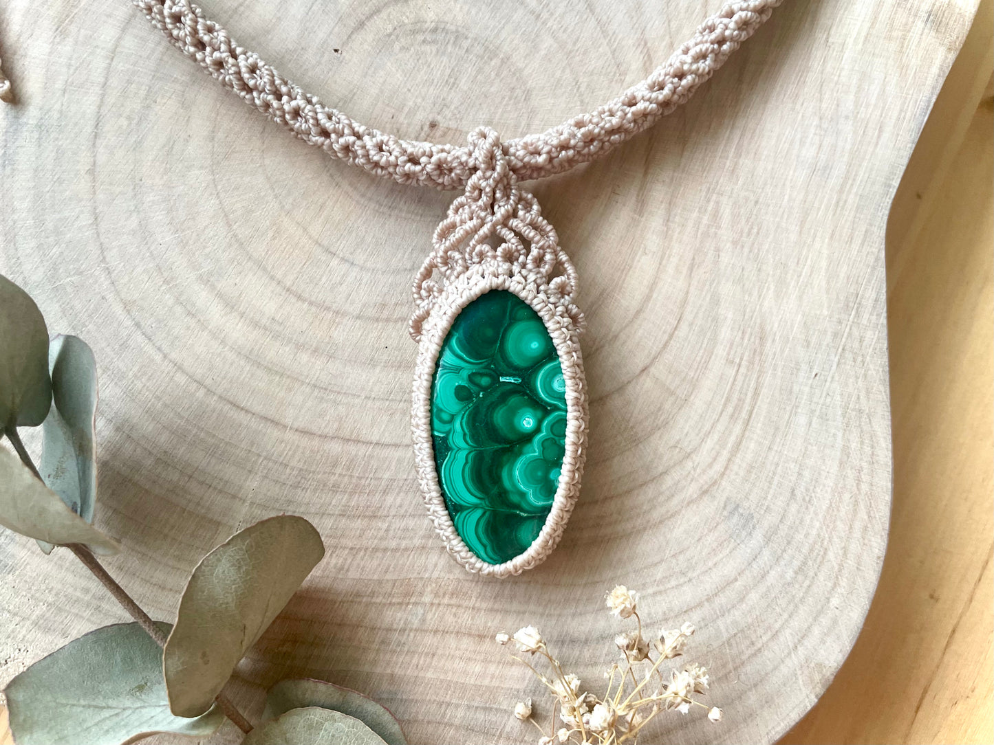 Collar-gargantilla con Malaquita