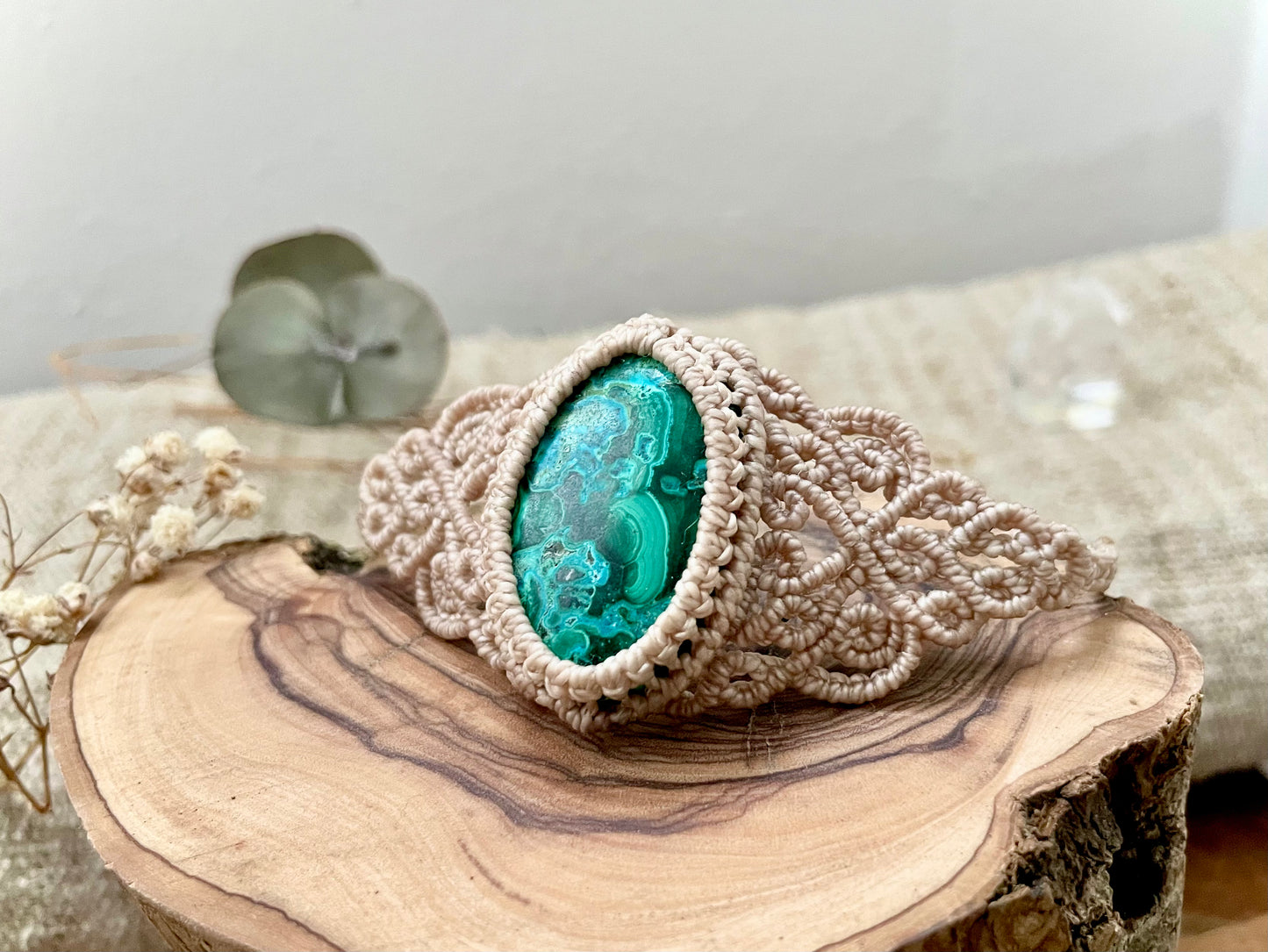 Pulsera con malaquita