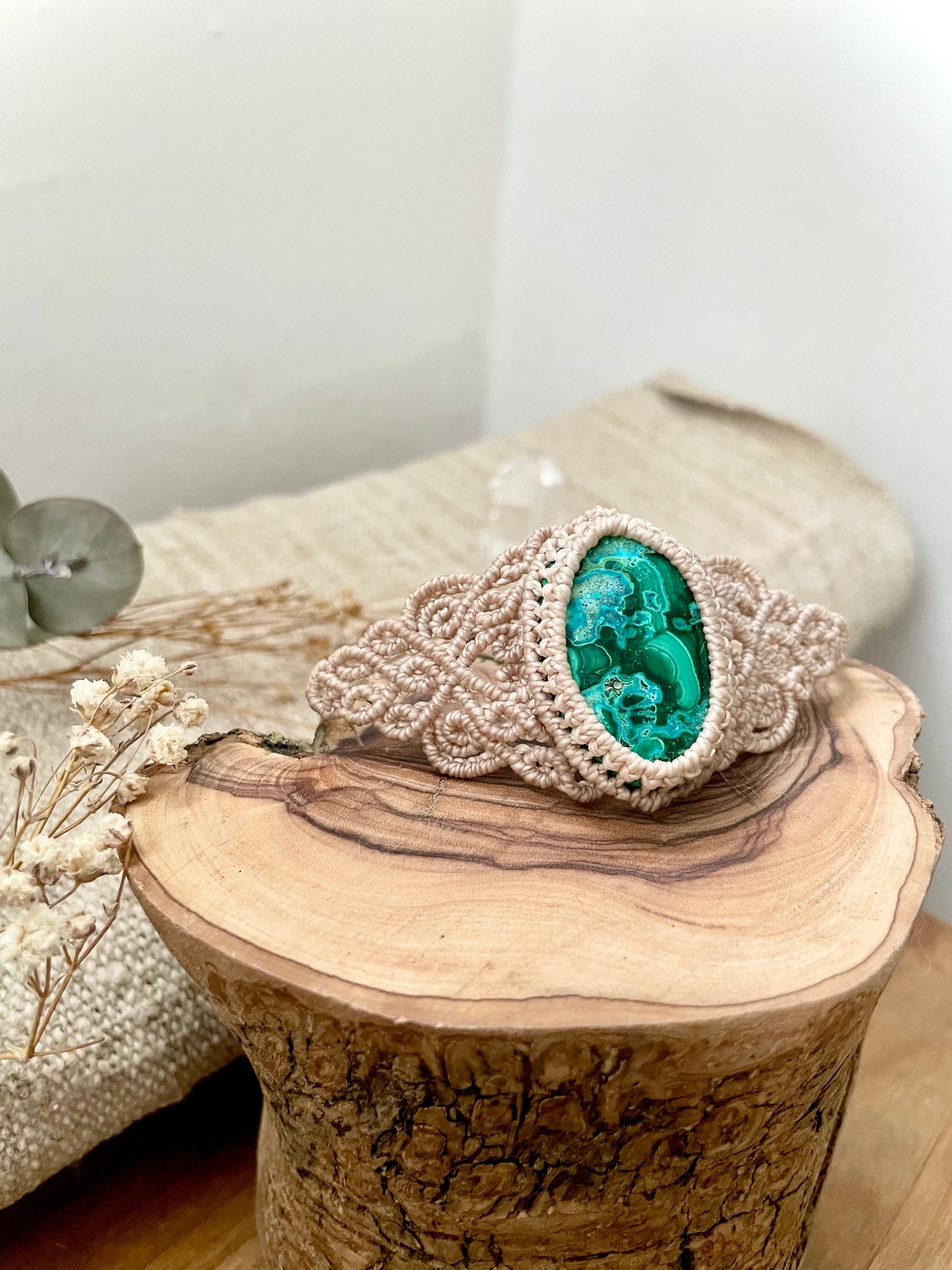 Pulsera con malaquita