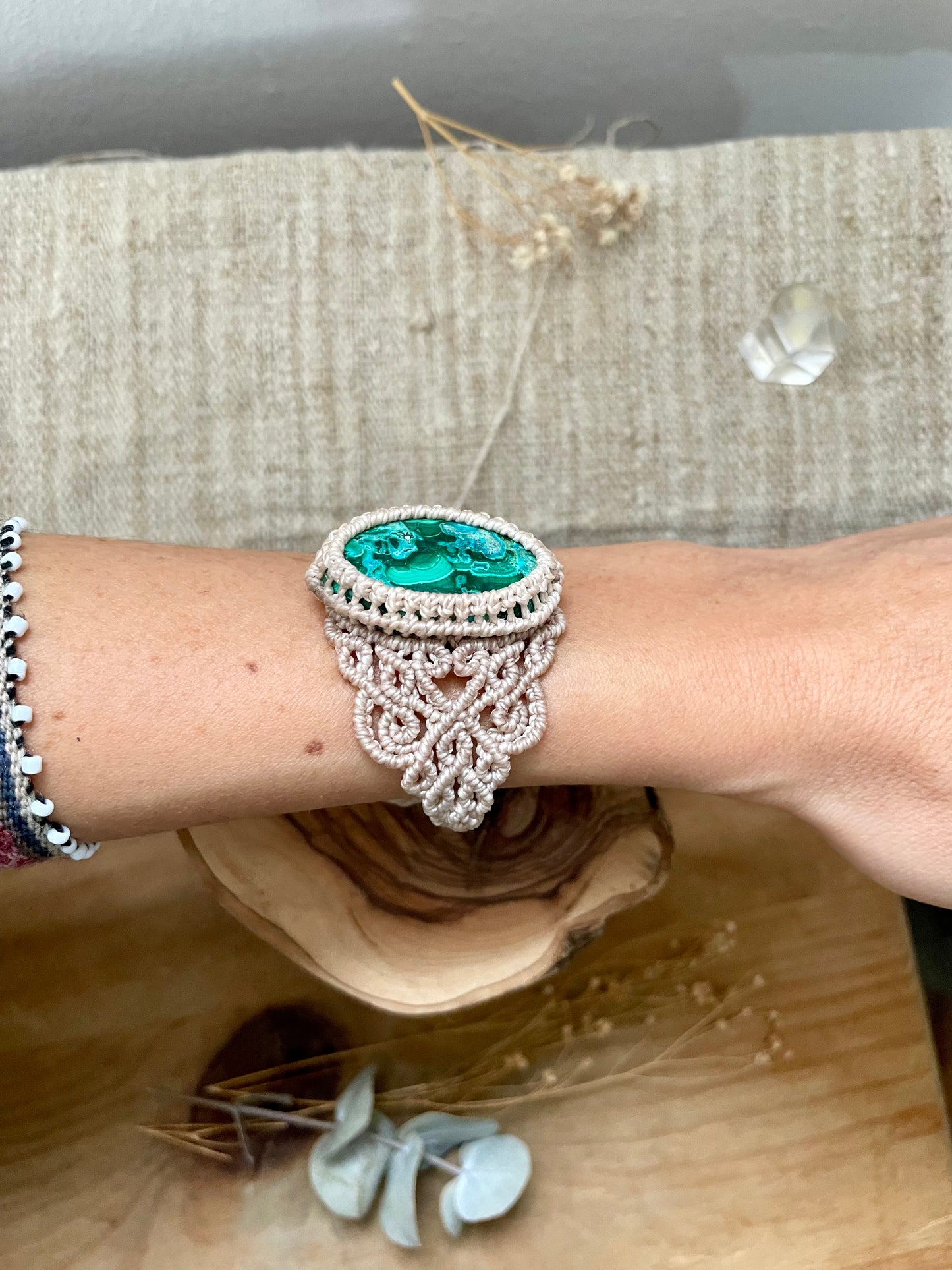 Pulsera con malaquita