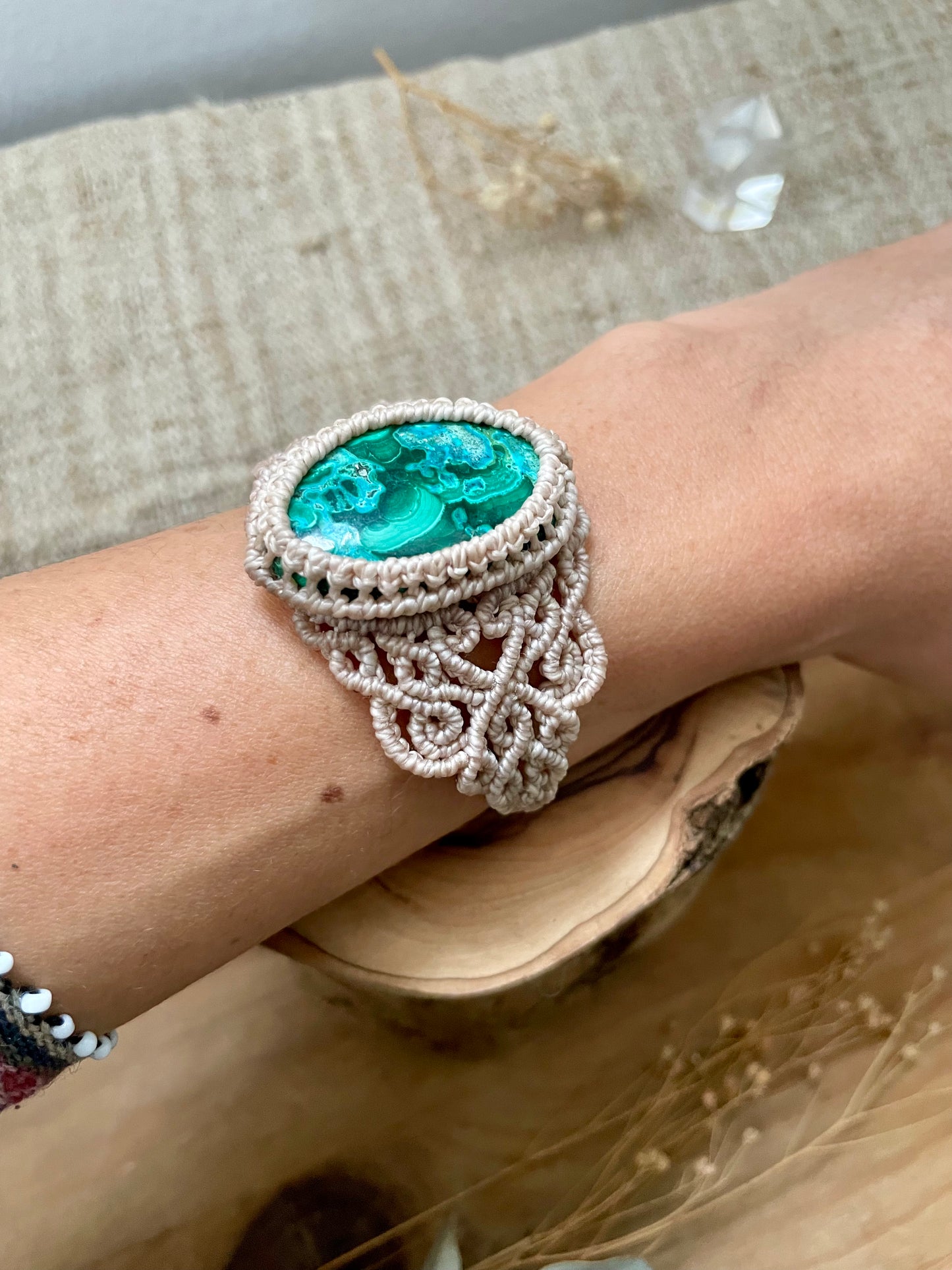 Pulsera con malaquita