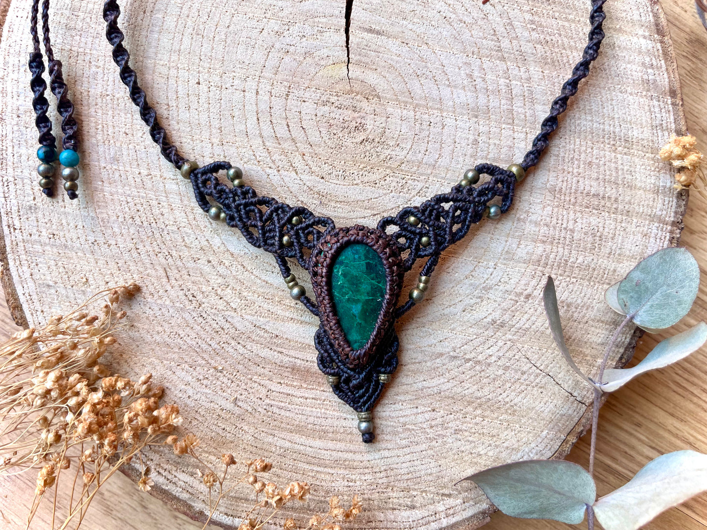 Gargantilla de crisocola de segunda mano