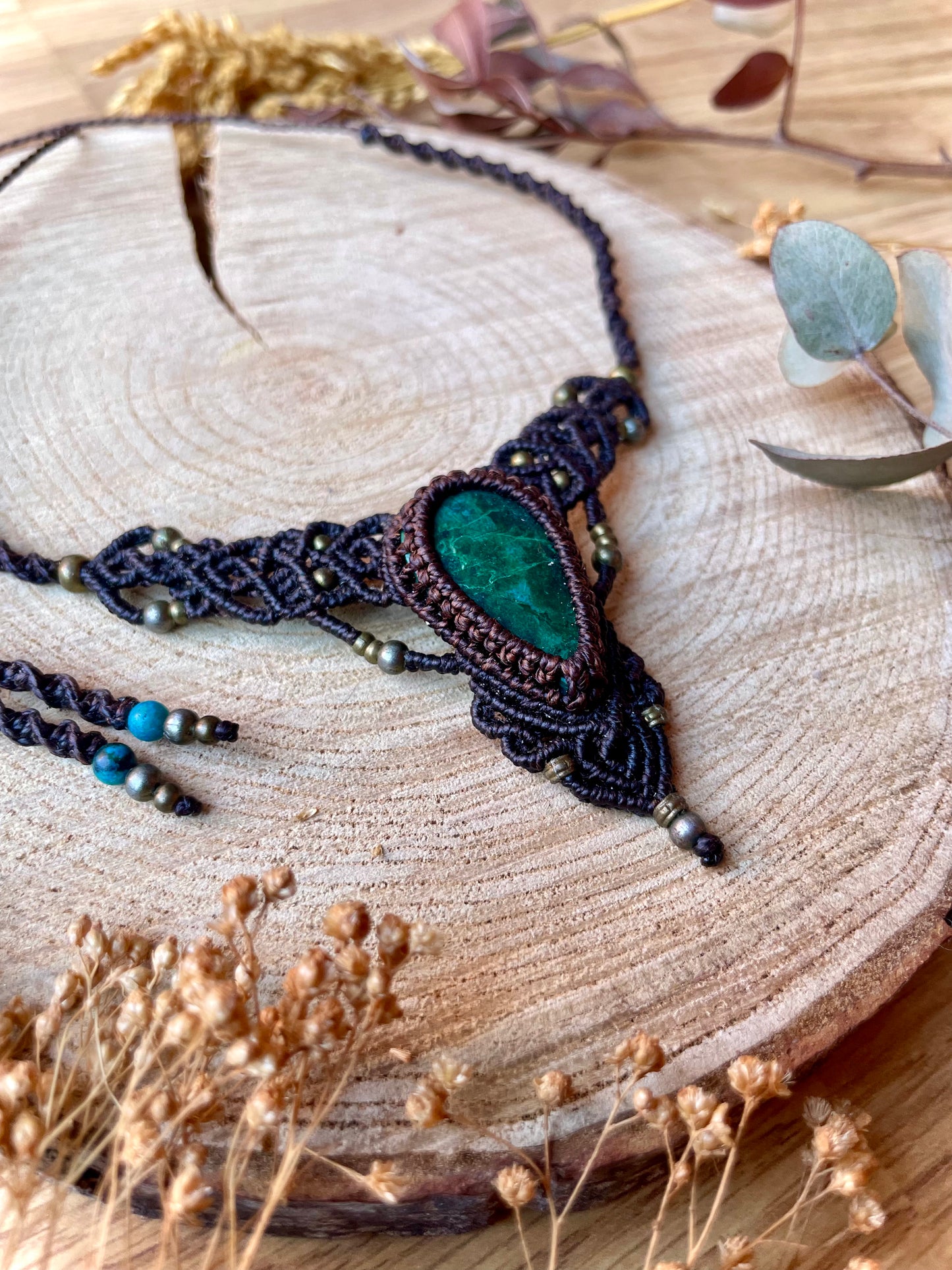 Gargantilla de crisocola de segunda mano