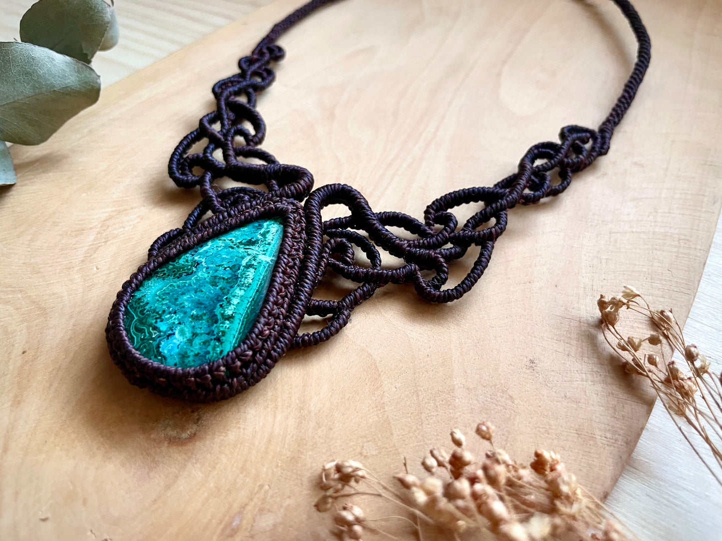 Collar 'Raíces' con crisocola