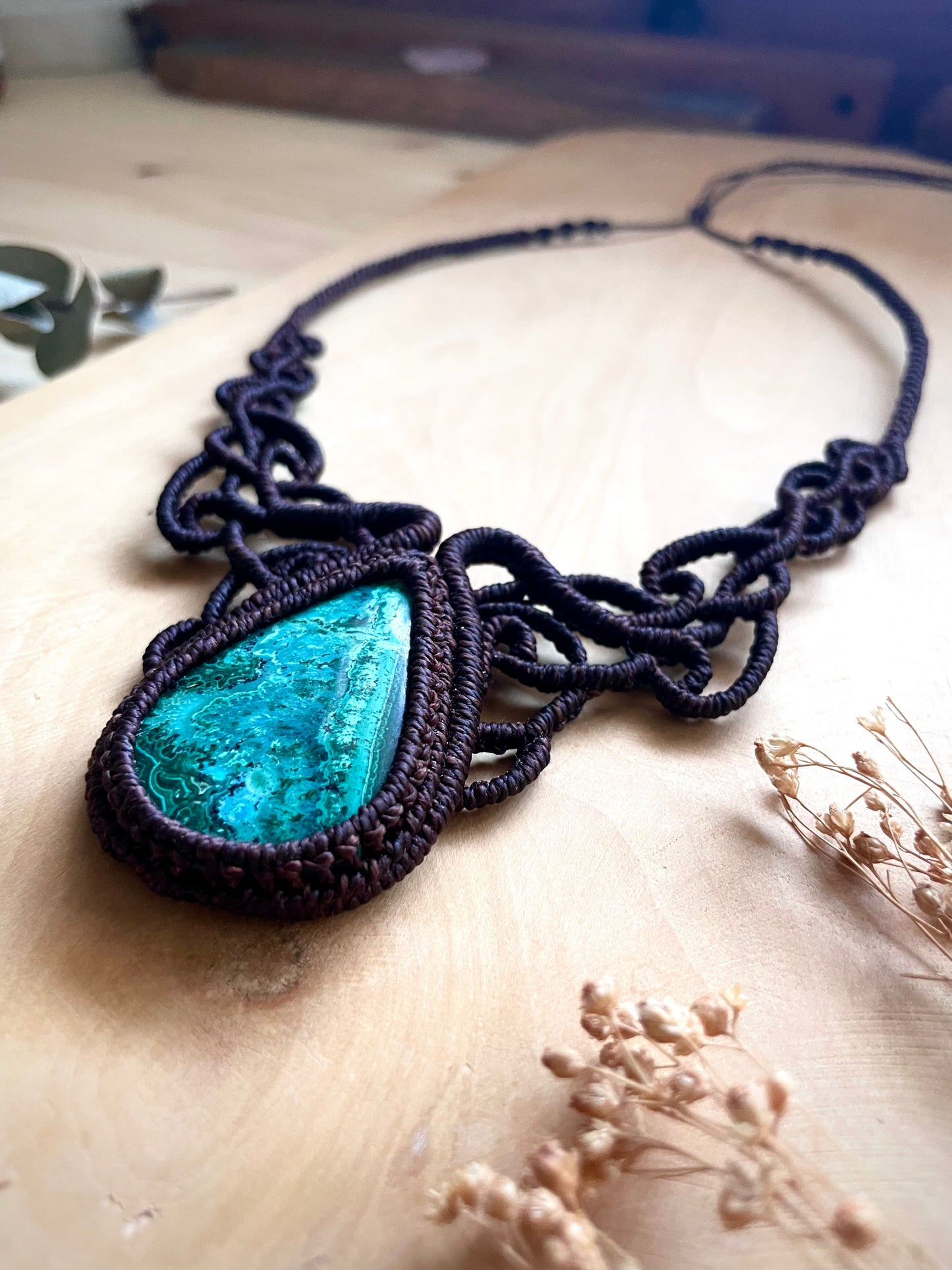 Collar 'Raíces' con crisocola